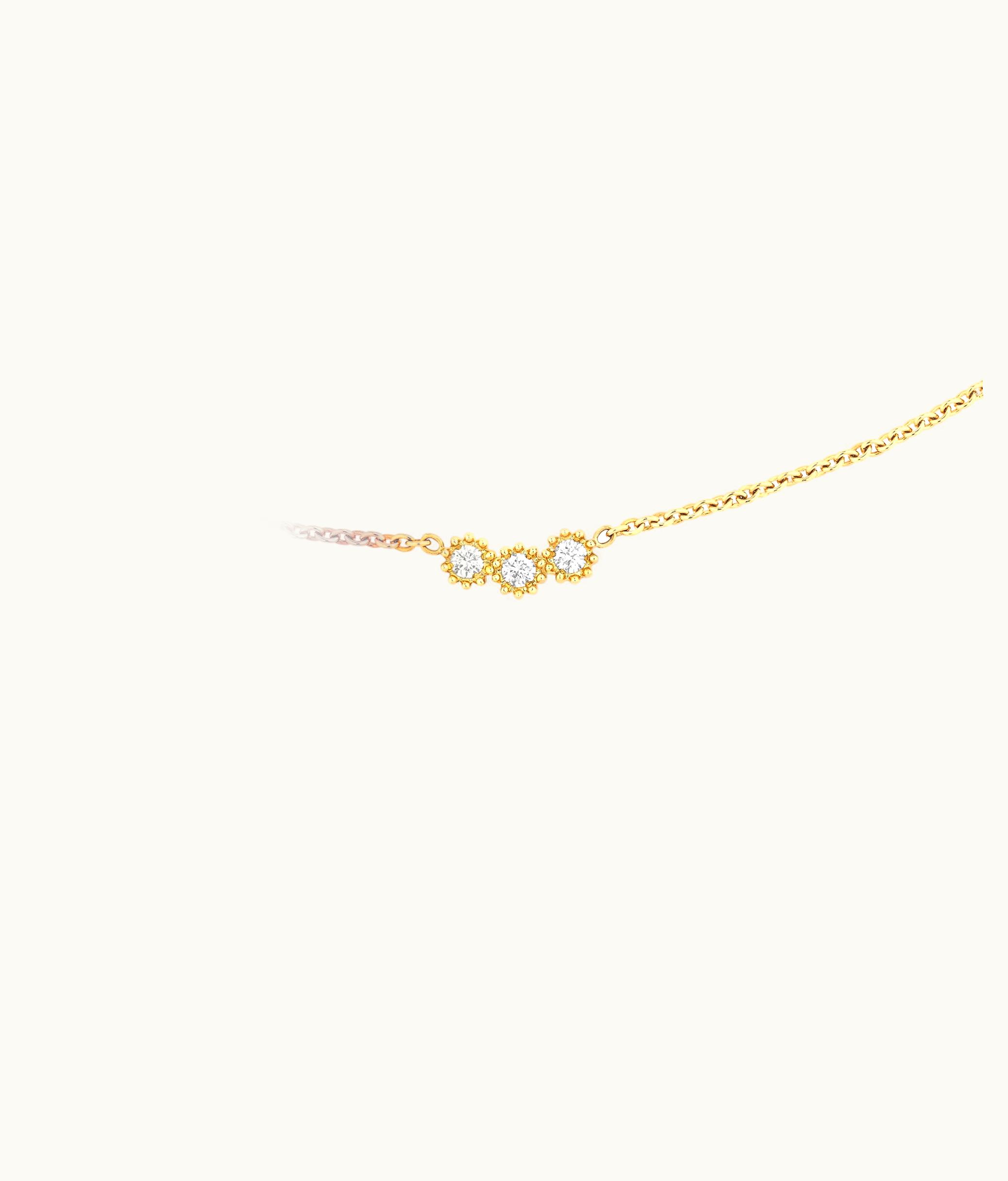 Dior Mimirose Necklace - Yellow Gold And Diamonds