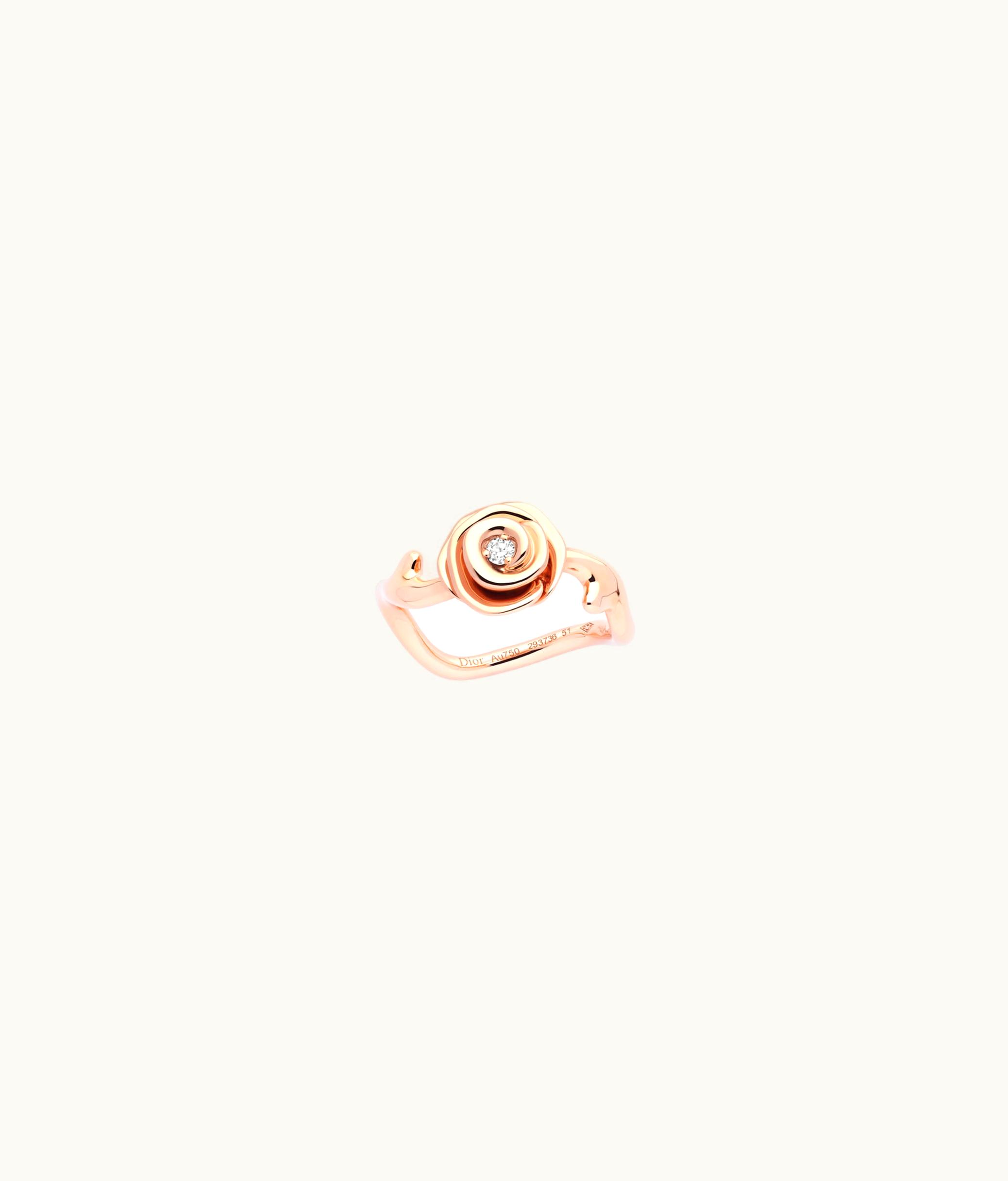 Dior Bois de Rose Rose Dior Couture Ring Pink Gold and Diamonds