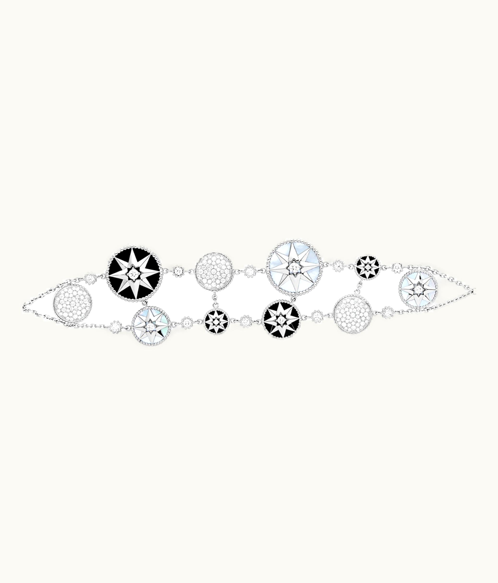 Dior Rose Des Vents Bracelet - 18k White Gold, Diamonds, Mother-of-Pearl And Onyx