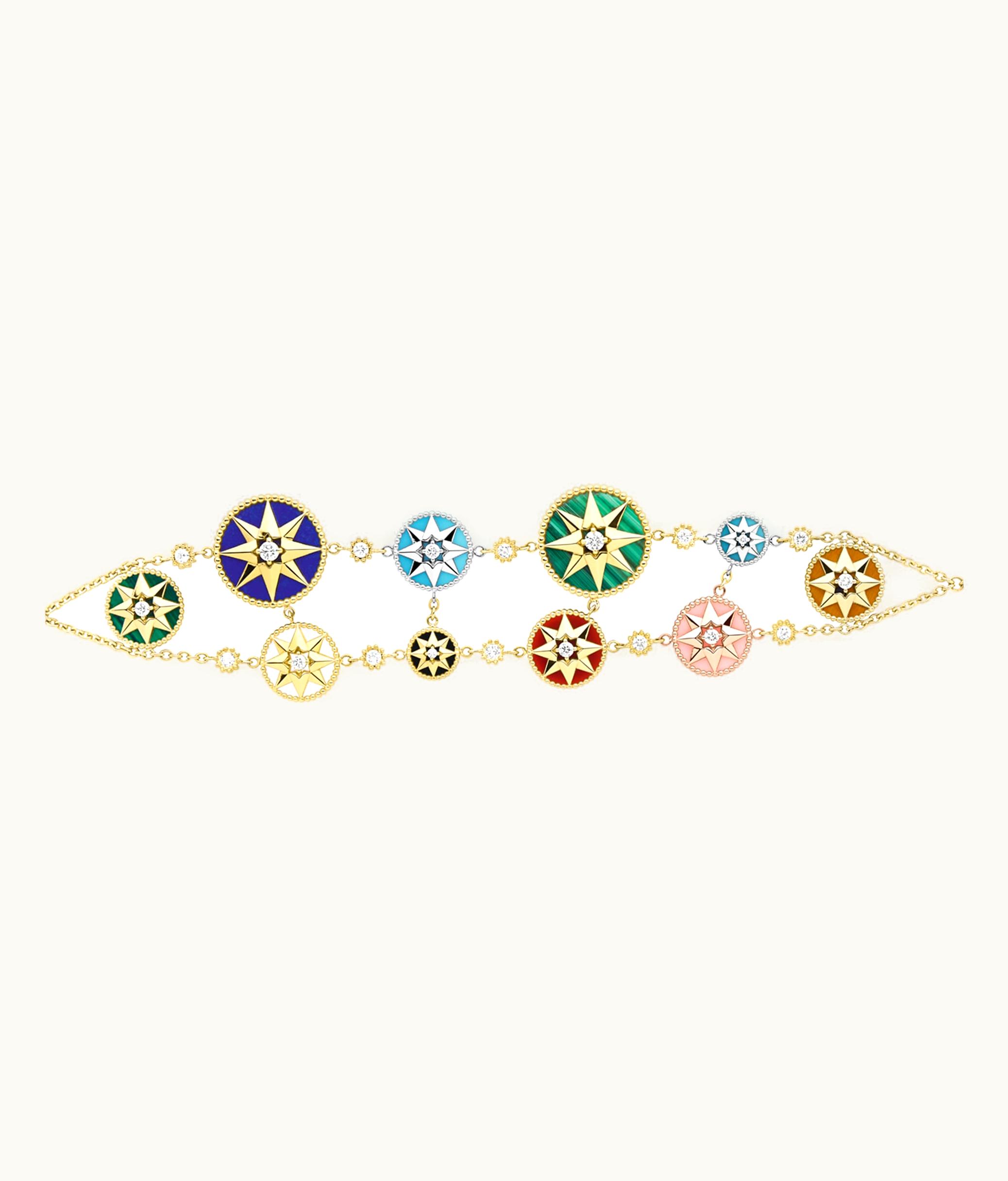 Dior Rose Des Vents Bracelet - Yellow, Pink And White Gold, Diamonds And Gemstones