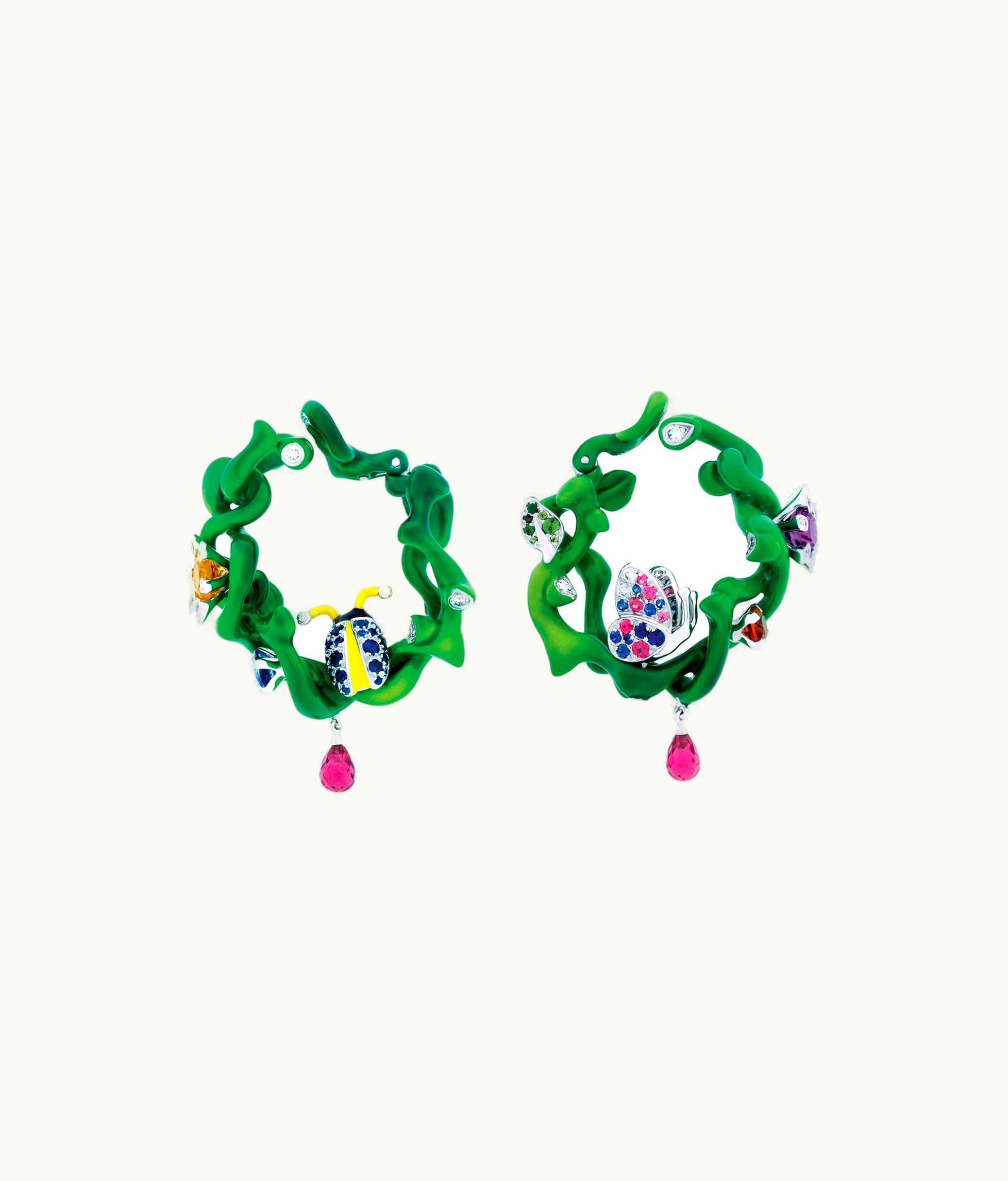 Dior Milly Carnivora Earrings - 18k White Gold