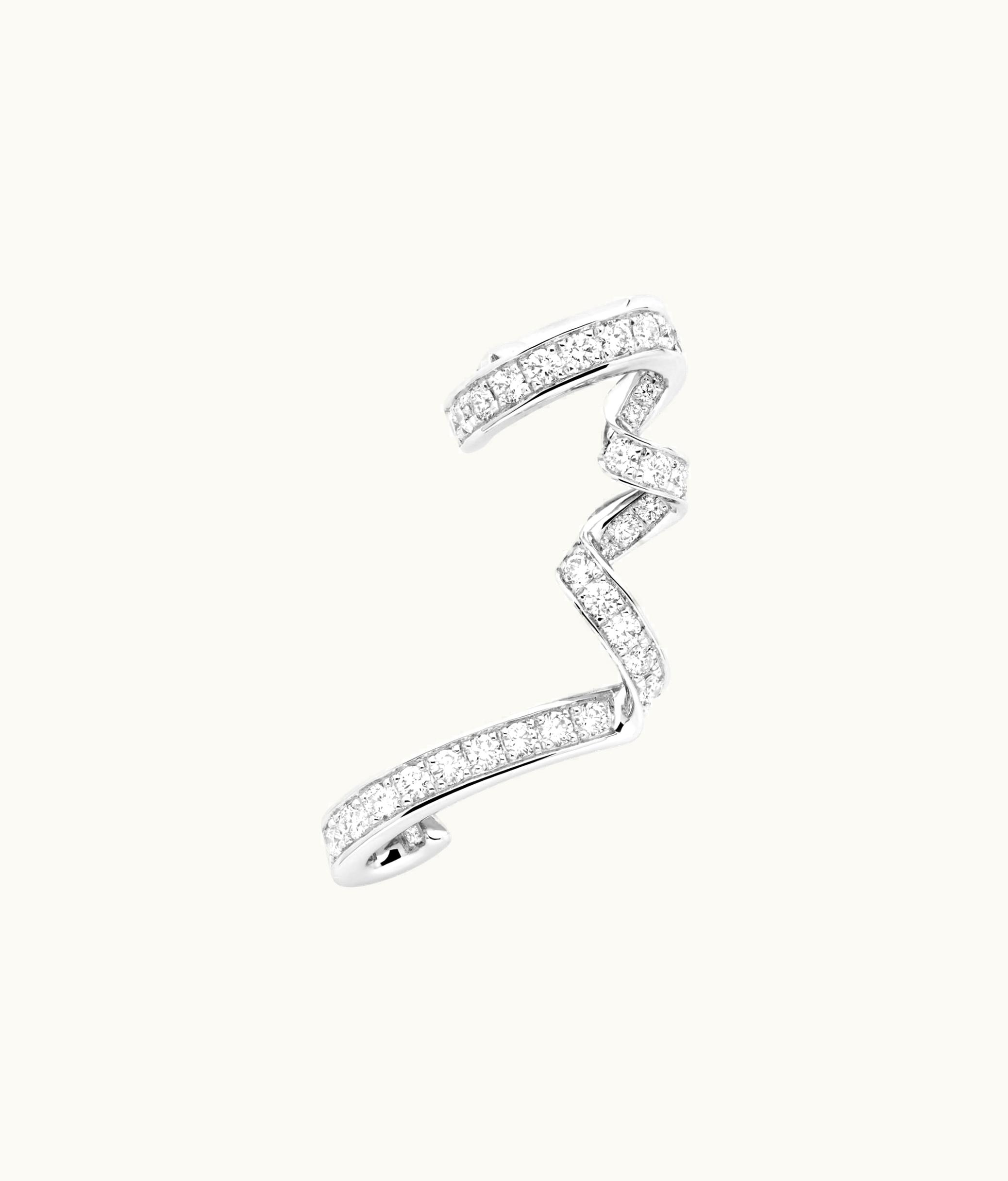 Dior Couture Dior Left Ear Jewelry - White Gold And Diamonds
