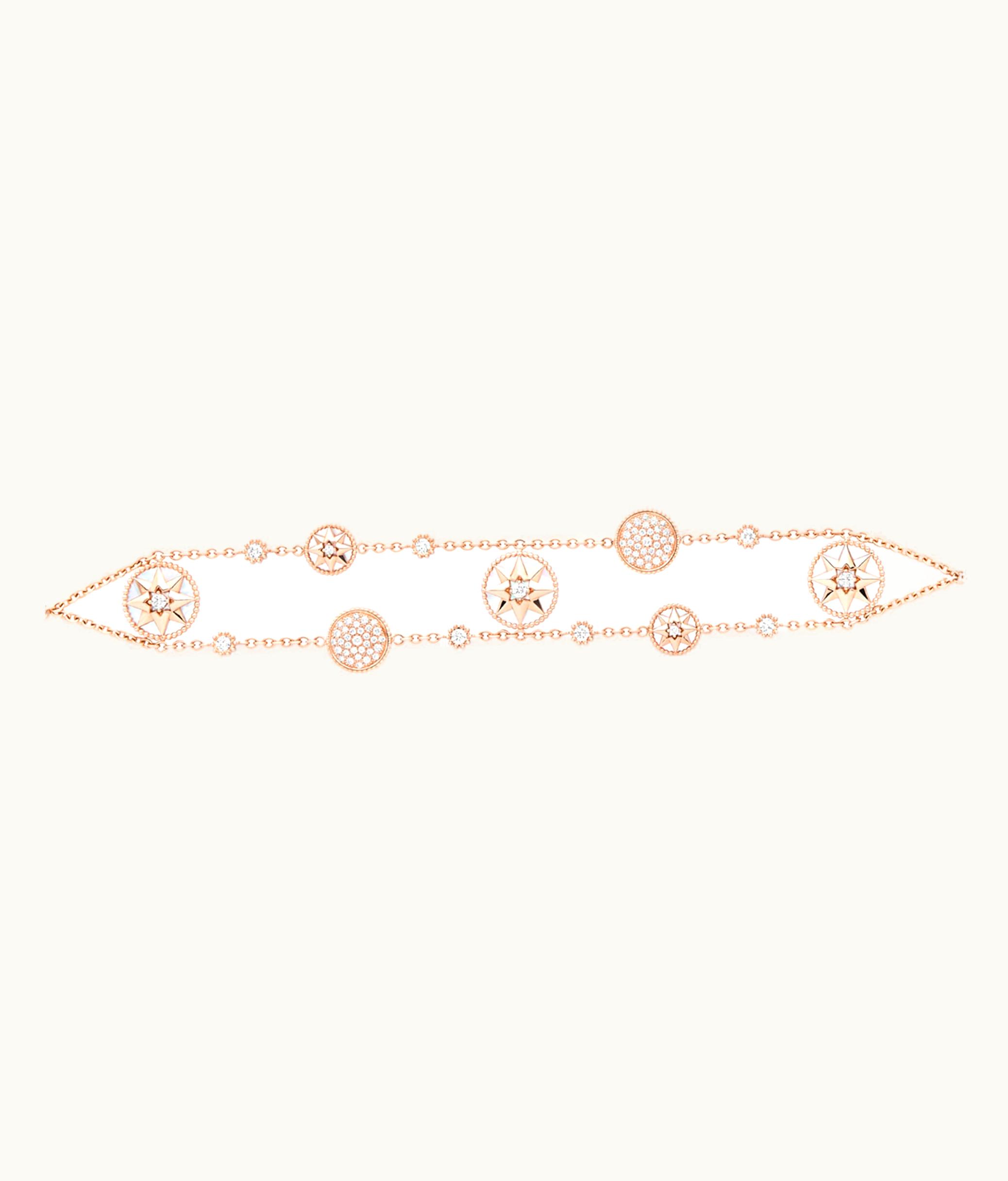Dior Lucky Star Wind Rose Bracelet - Pink Gold, Diamonds And Mother-of-Pearl