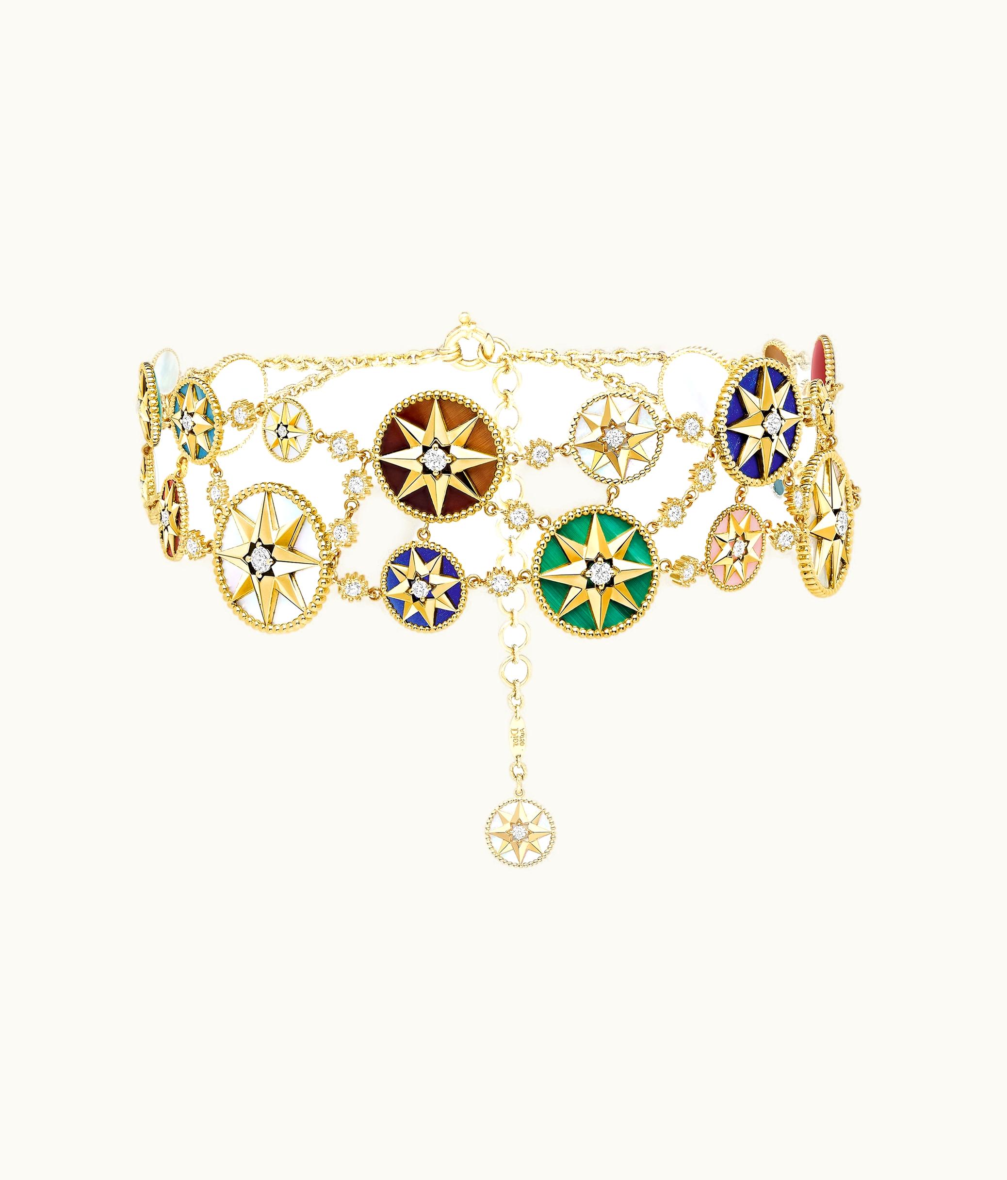 Dior Rose Des Vents Choker - Yellow, Pink And White Gold, Diamonds And Gemstones
