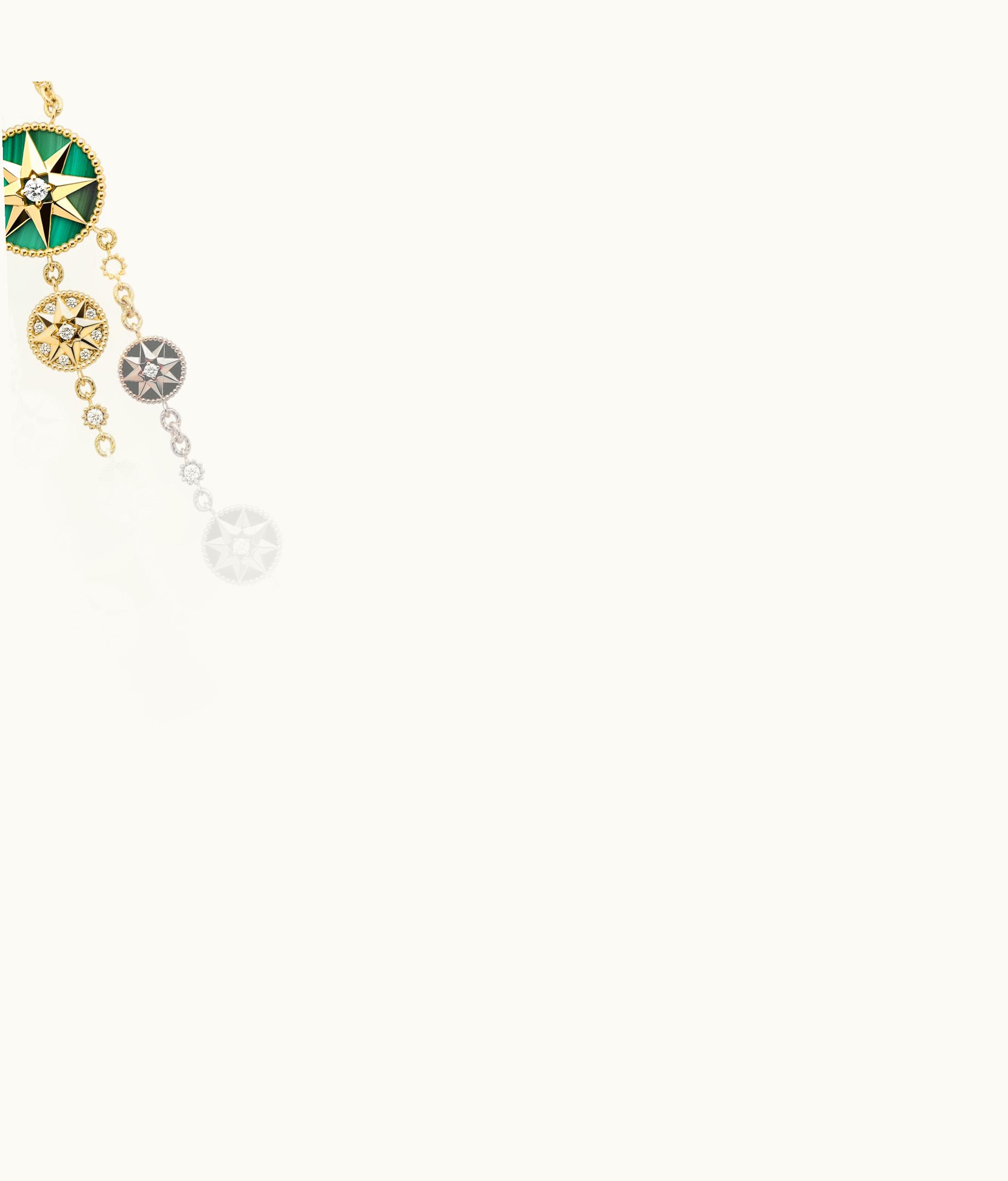 Dior Collier Rose Des Vents Or Jaune, Rose Et Blanc, Diamants Et Pierres Dures