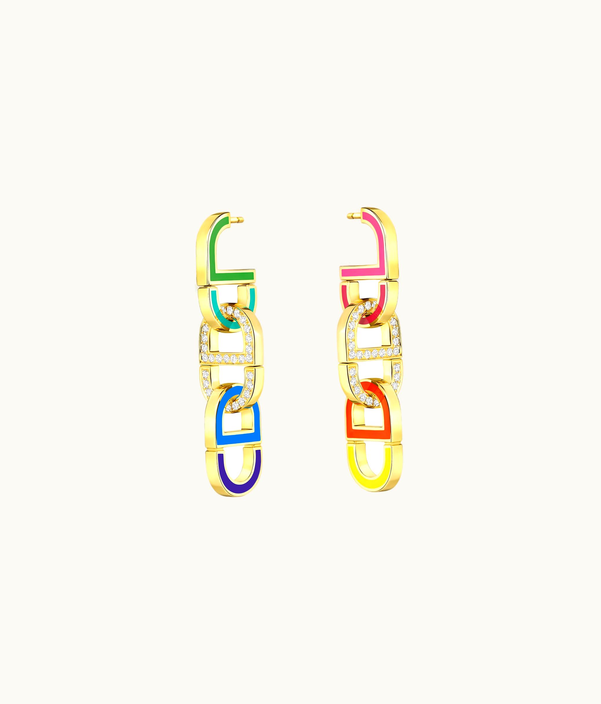 Dior Color Dior Earrings - Yellow Gold, Diamonds And Lacquer