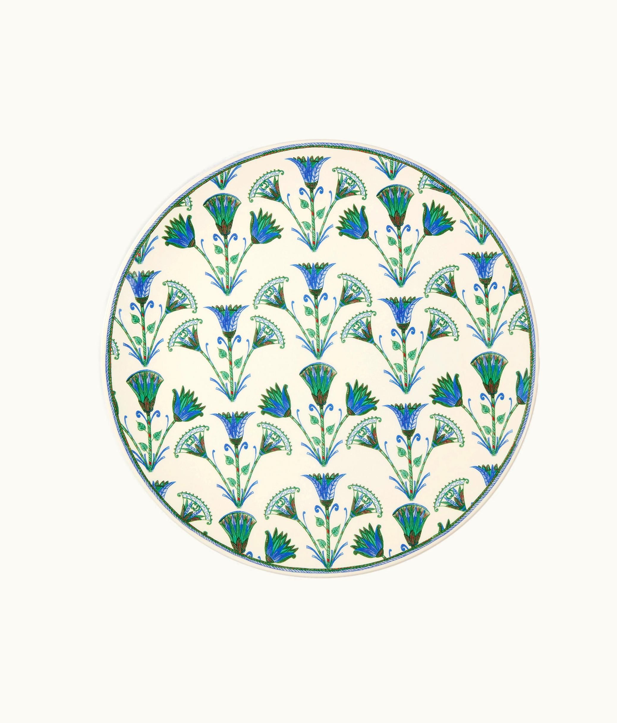 Dior Decorative Plate - Blue Lotus