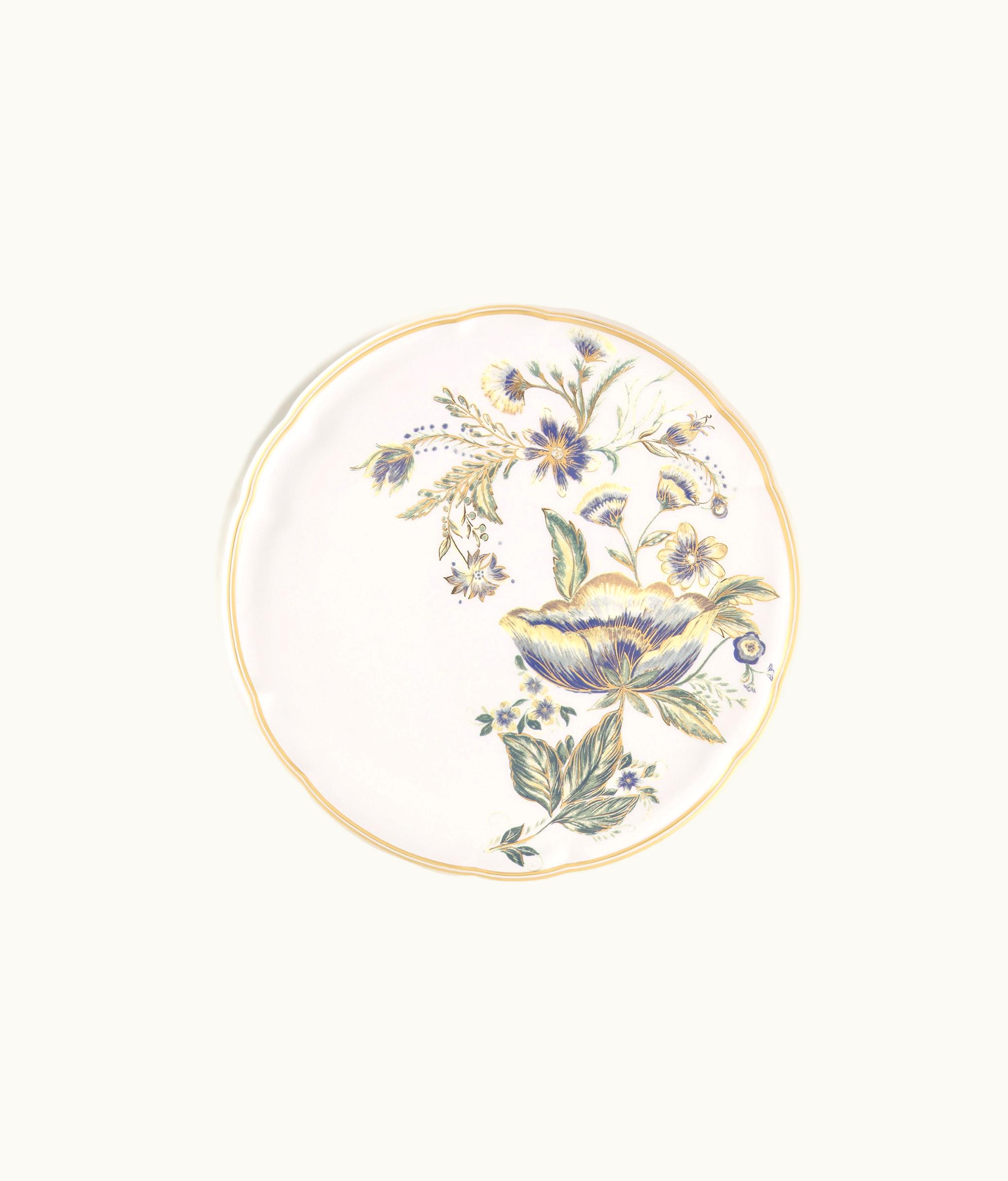 Dior Dessert Plate - Blue Roses d'Hiver