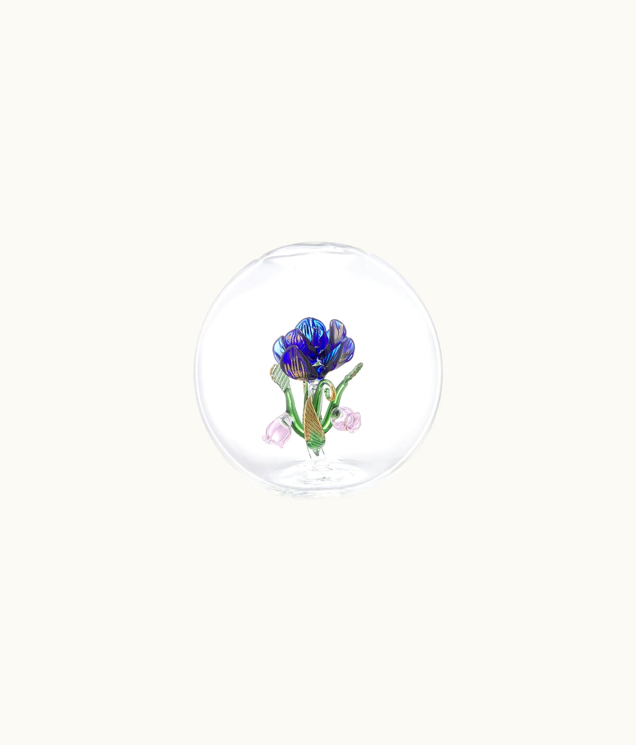 Dior Decorative Glass Ball - Blue Roses d'Hiver