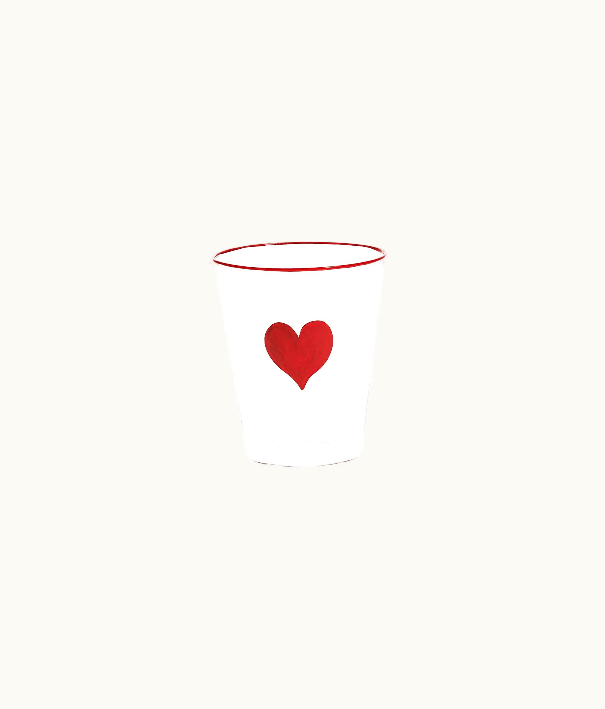 Dior Water Glass - Check'n'Dior Red Heart