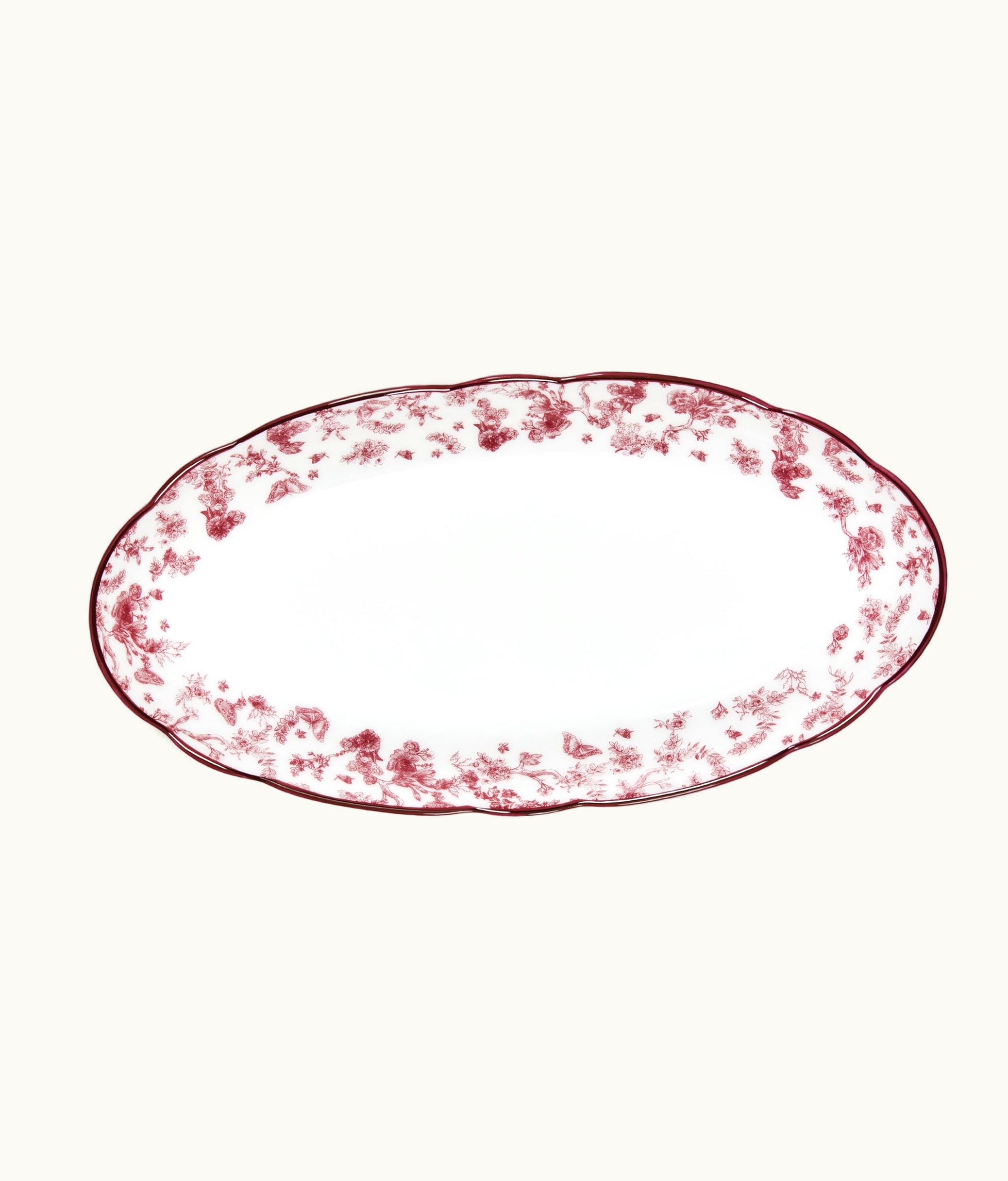 Dior Relish Dish - Burgundy Toile De Jouy