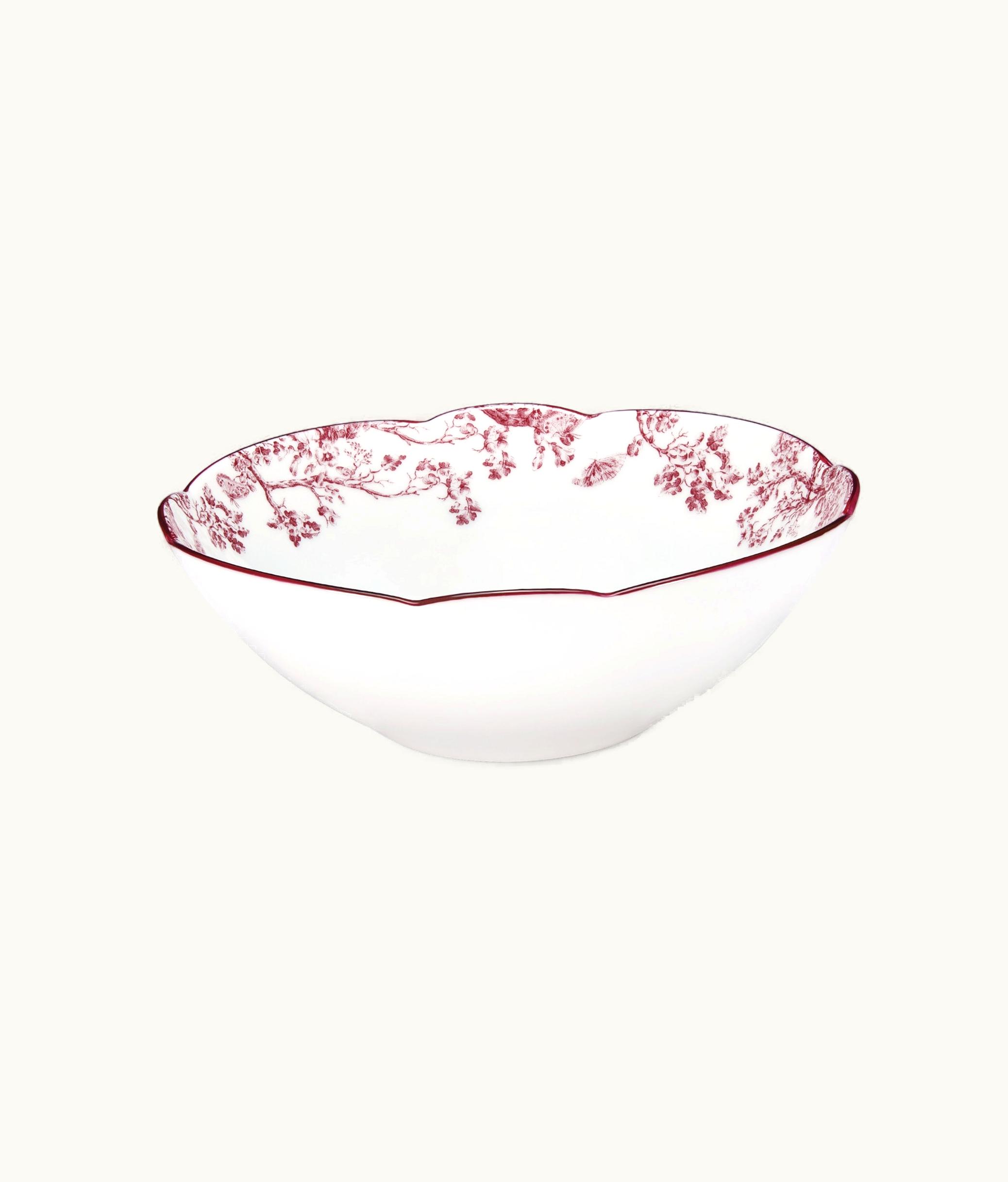 Dior Cereal Bowl - Burgundy Toile De Jouy
