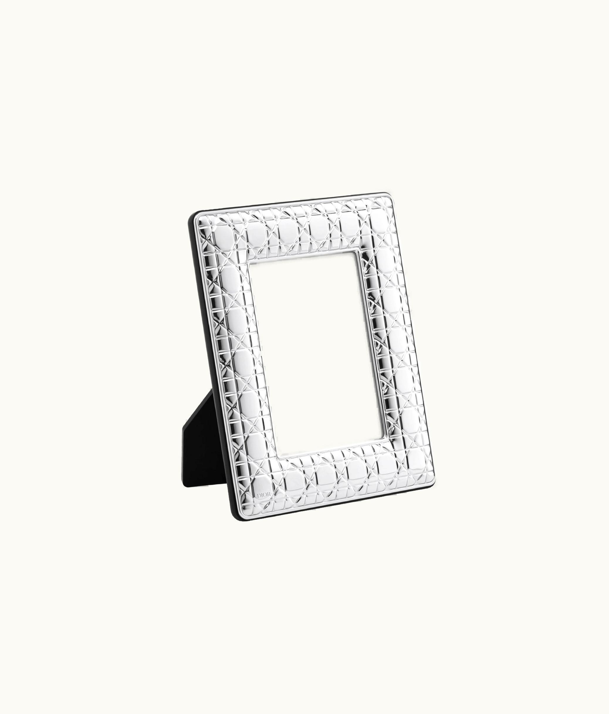 Dior Small Frame - Silver-Finish Cannage