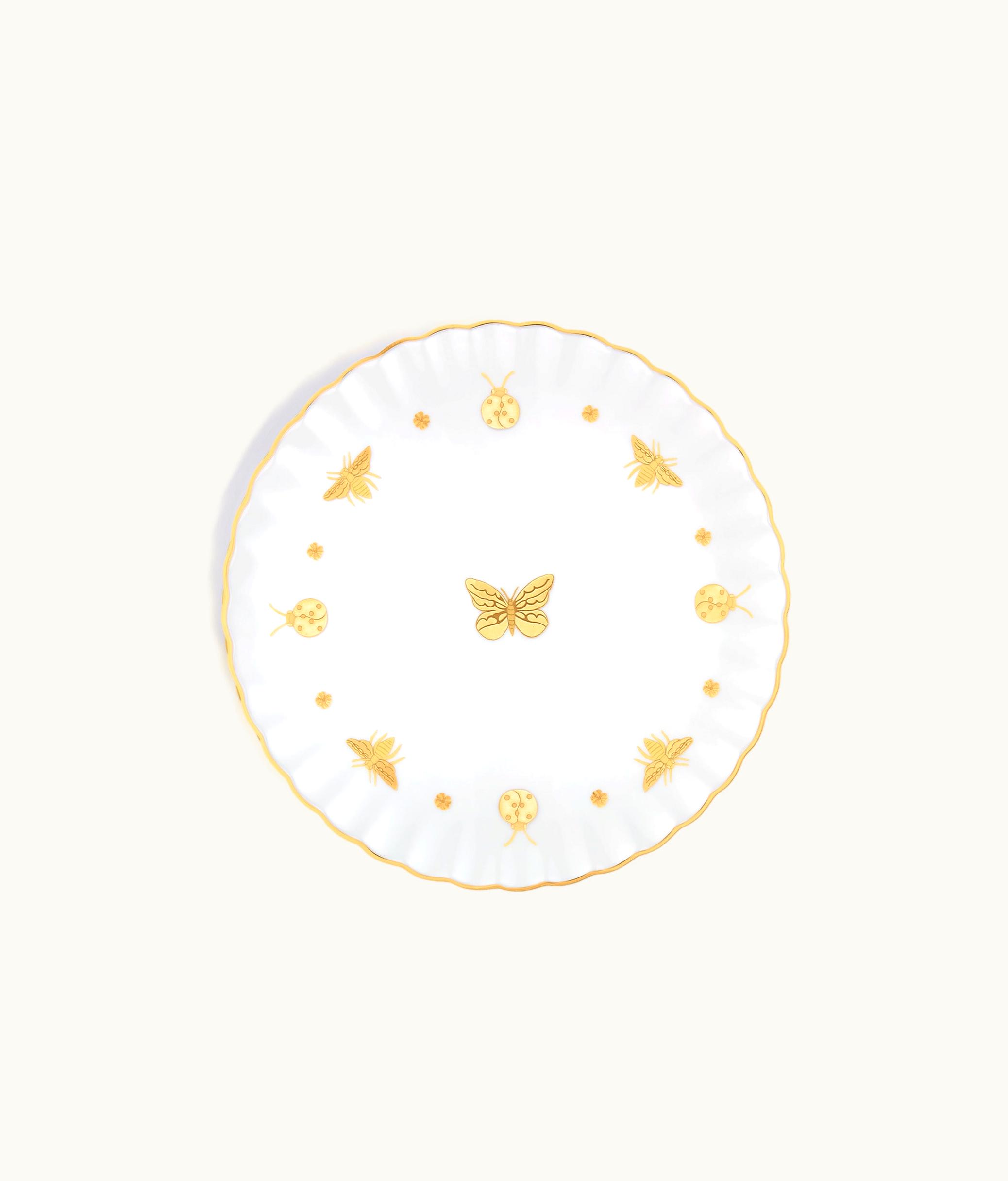 Dior Dessert Plate - Gold-Tone Bal Des Abeilles