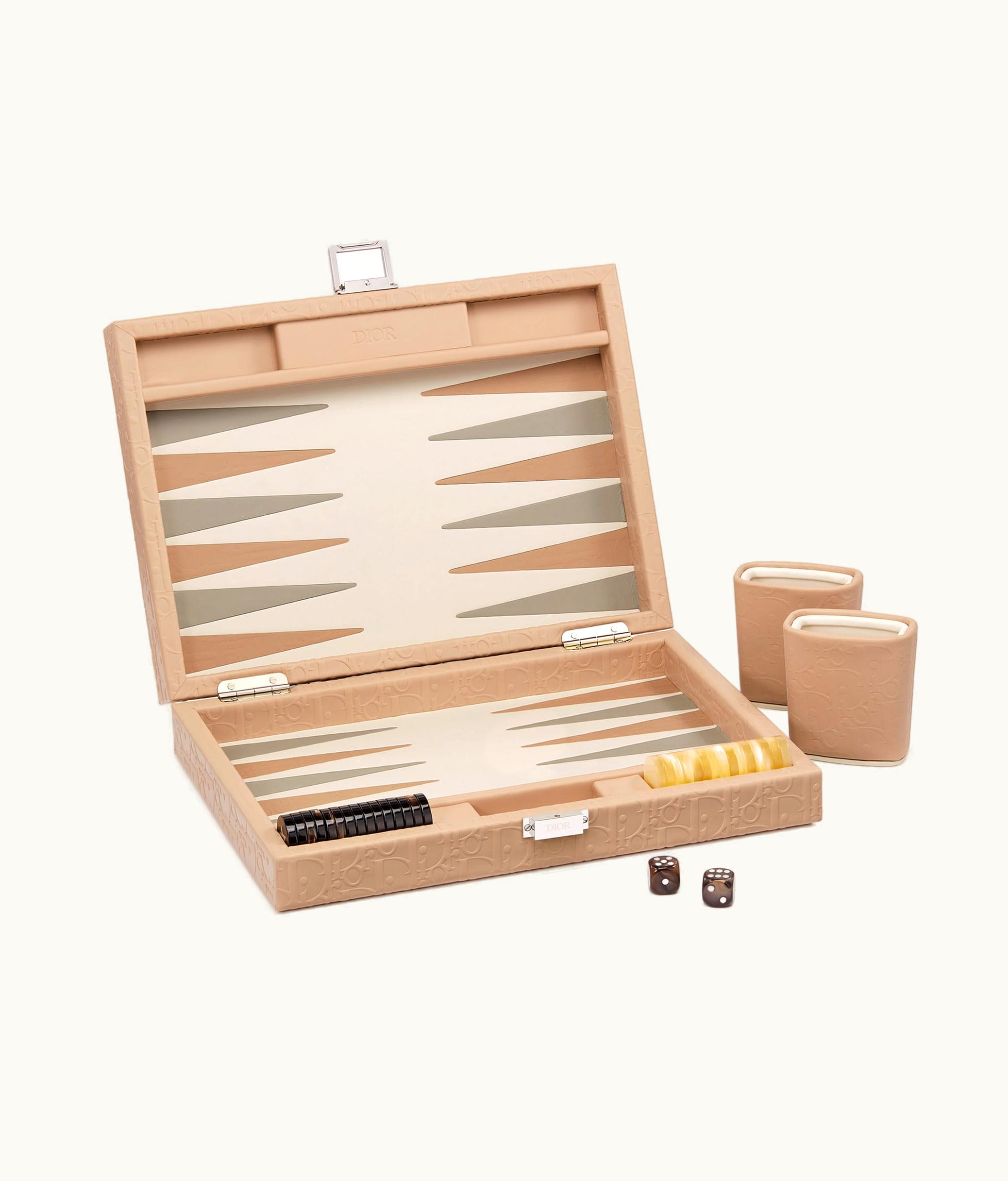 Dior Small Leather Backgammon - Powder Pink