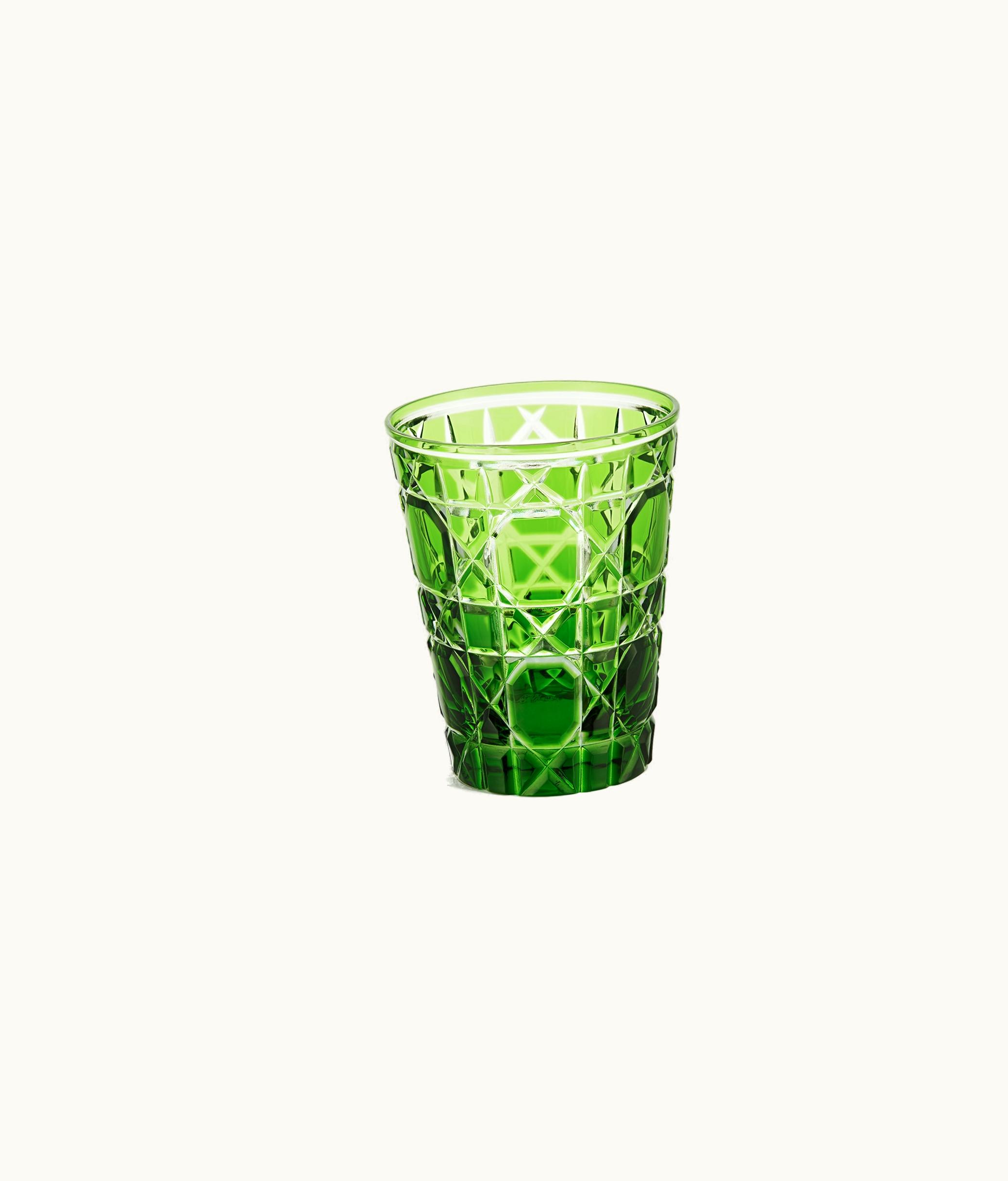 Dior Water Glass - Green Cannage