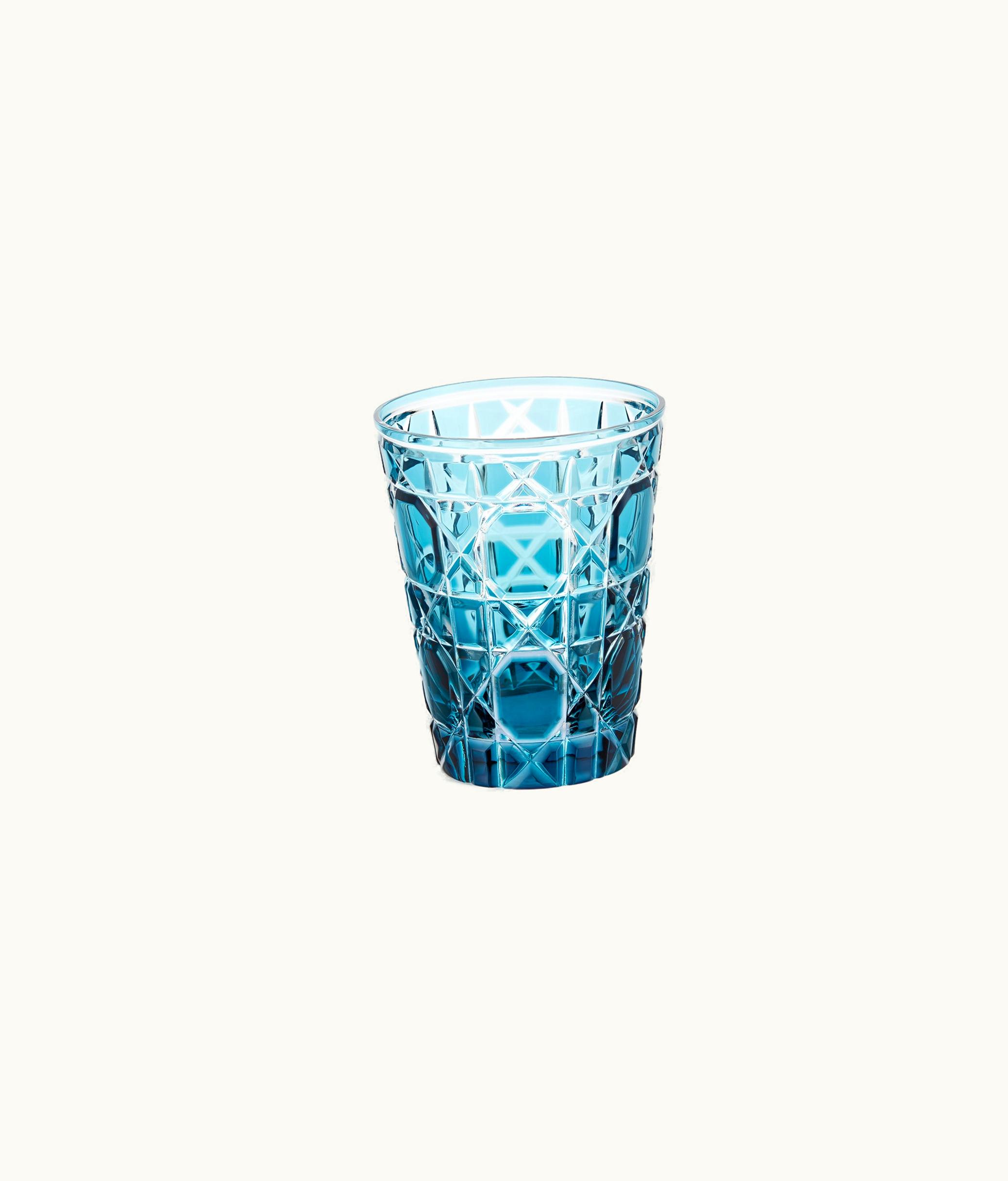 Dior Water Glass - Aquamarine Cannage