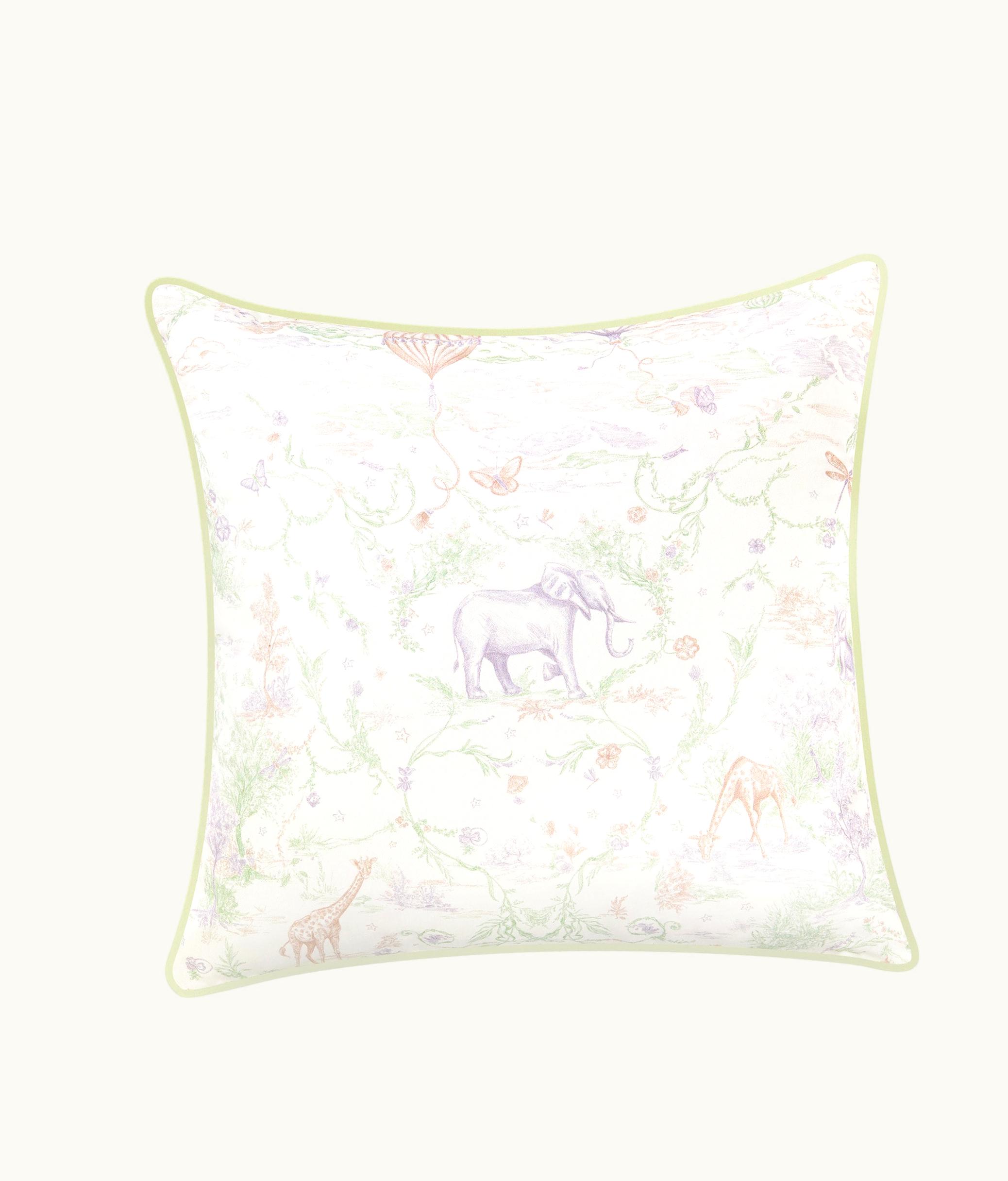 Dior Large Square Pillow - Multicolor Toile De Jouy Kids