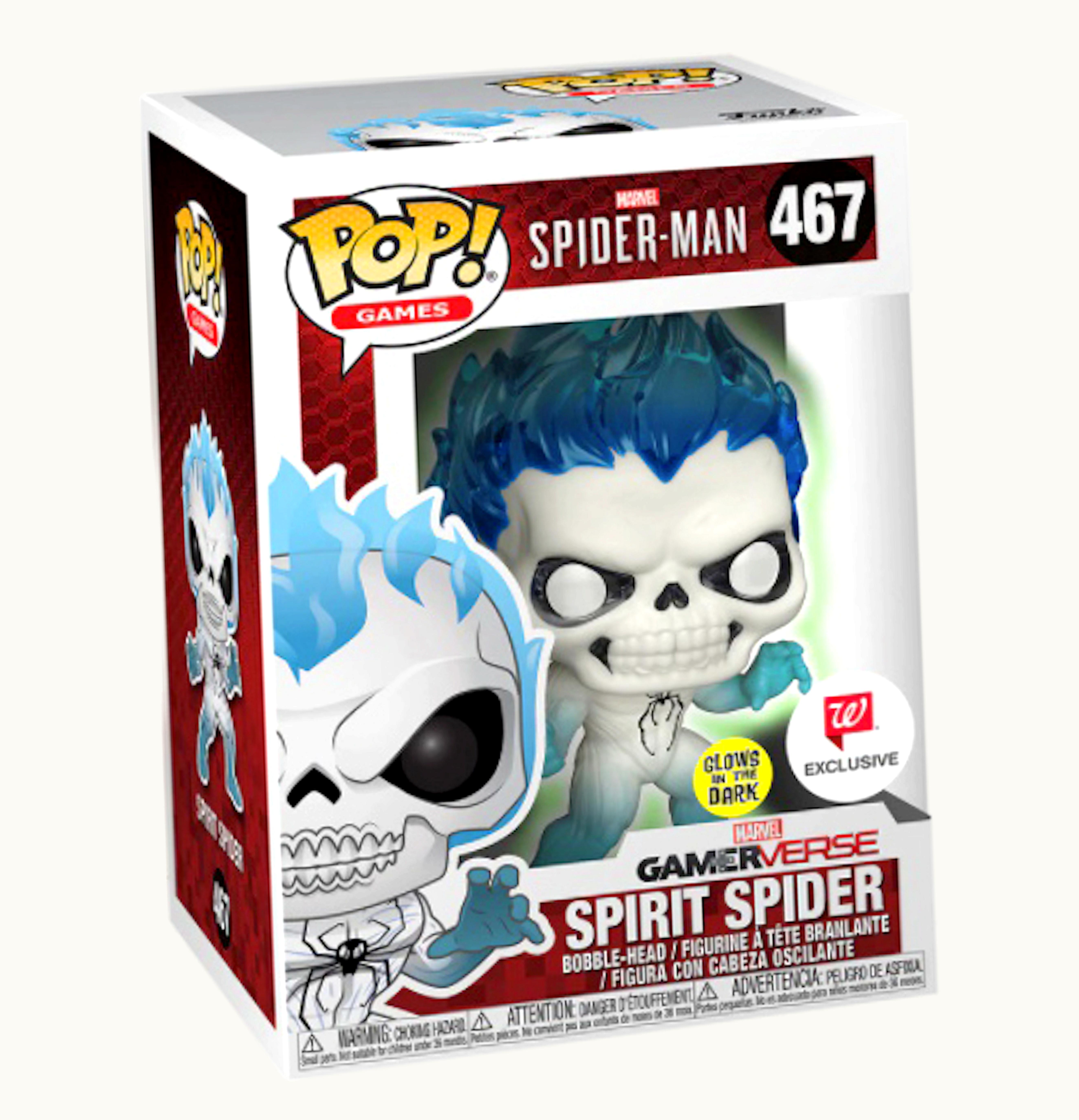Funko Funko Pop Games Marvel Spider Man Gamerverse Spirit Spider GITD Walgreens Exclusive Figure 467