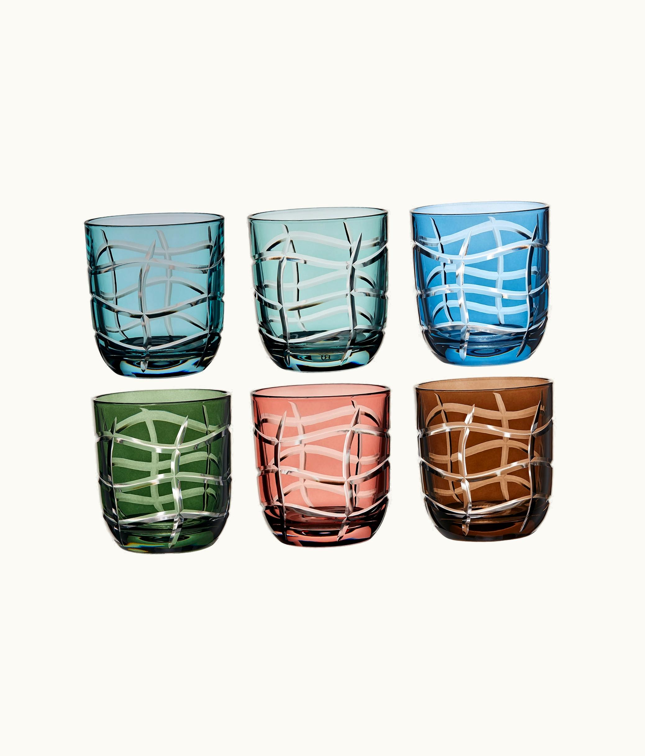 Dior Set Of Six Small Glasses - Tortoiseshell, Tinted Harmony