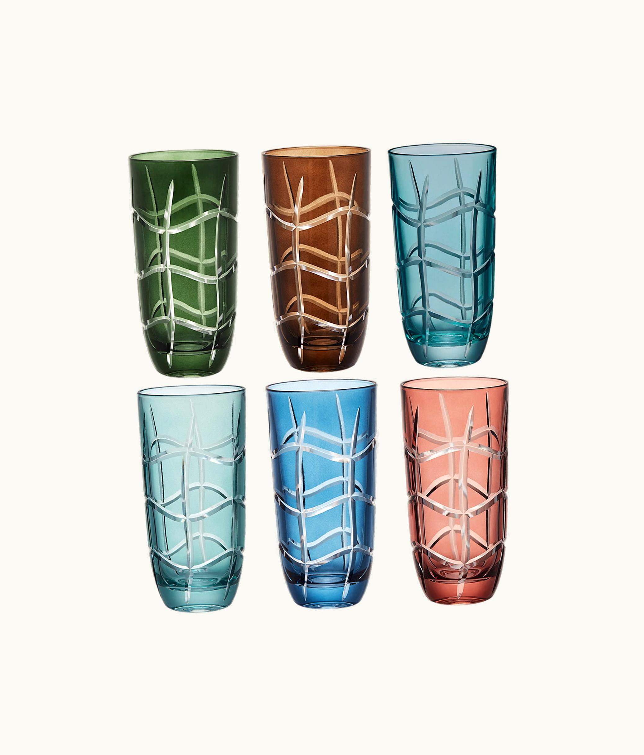 Dior Set Of Six Glasses - Tortoiseshell, Tinted Harmony