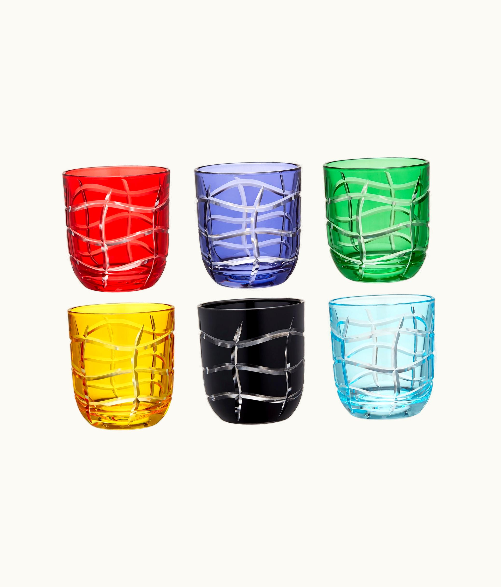 Dior Set Of Six Small Glasses - Tortoiseshell, Vibrant Harmony