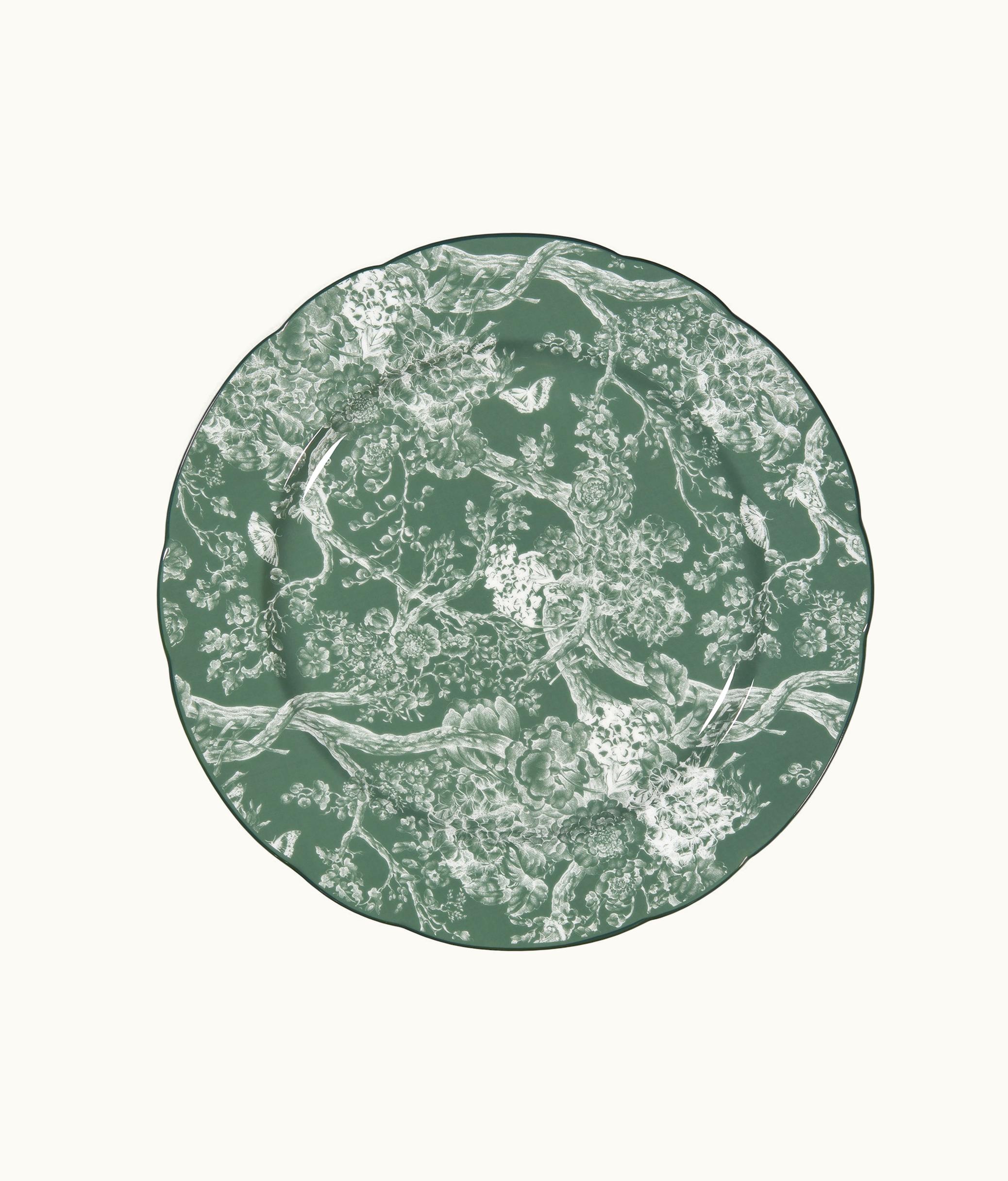 Dior Decorative Plate - Linden Green Toile De Jouy