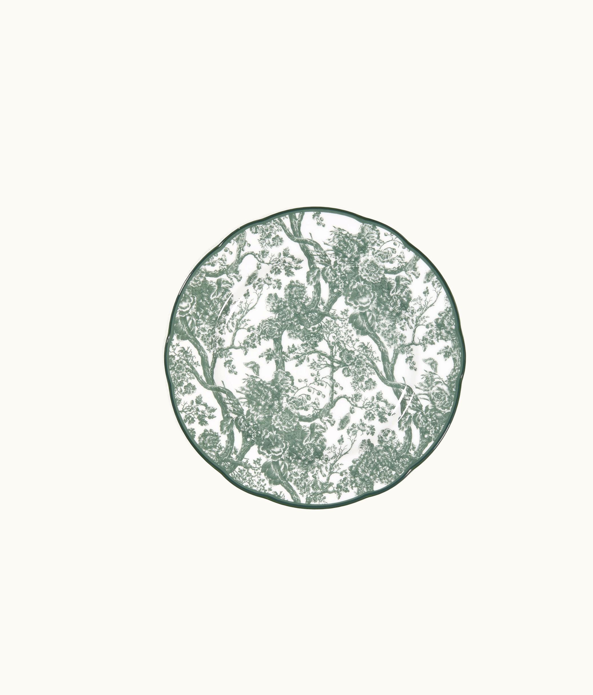 Dior Side Plate - Linden Green Toile De Jouy