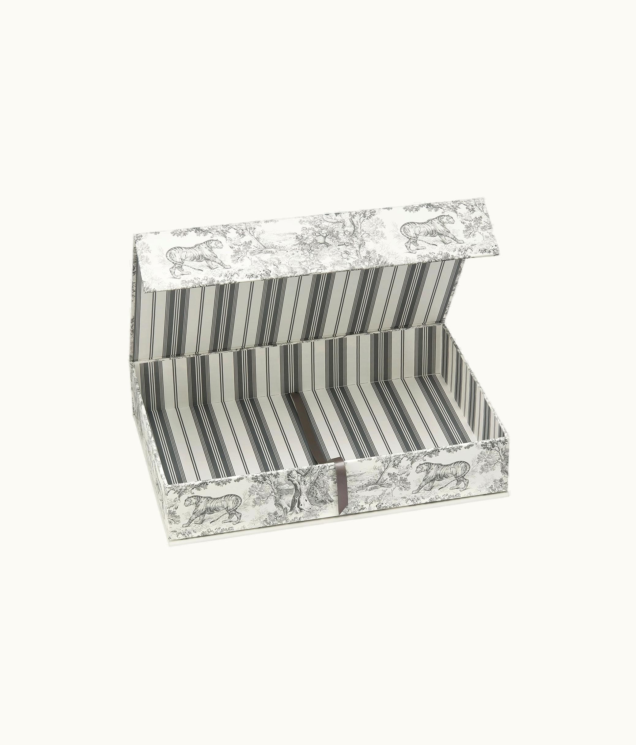 Dior Storage Box - Gray Toile De Jouy