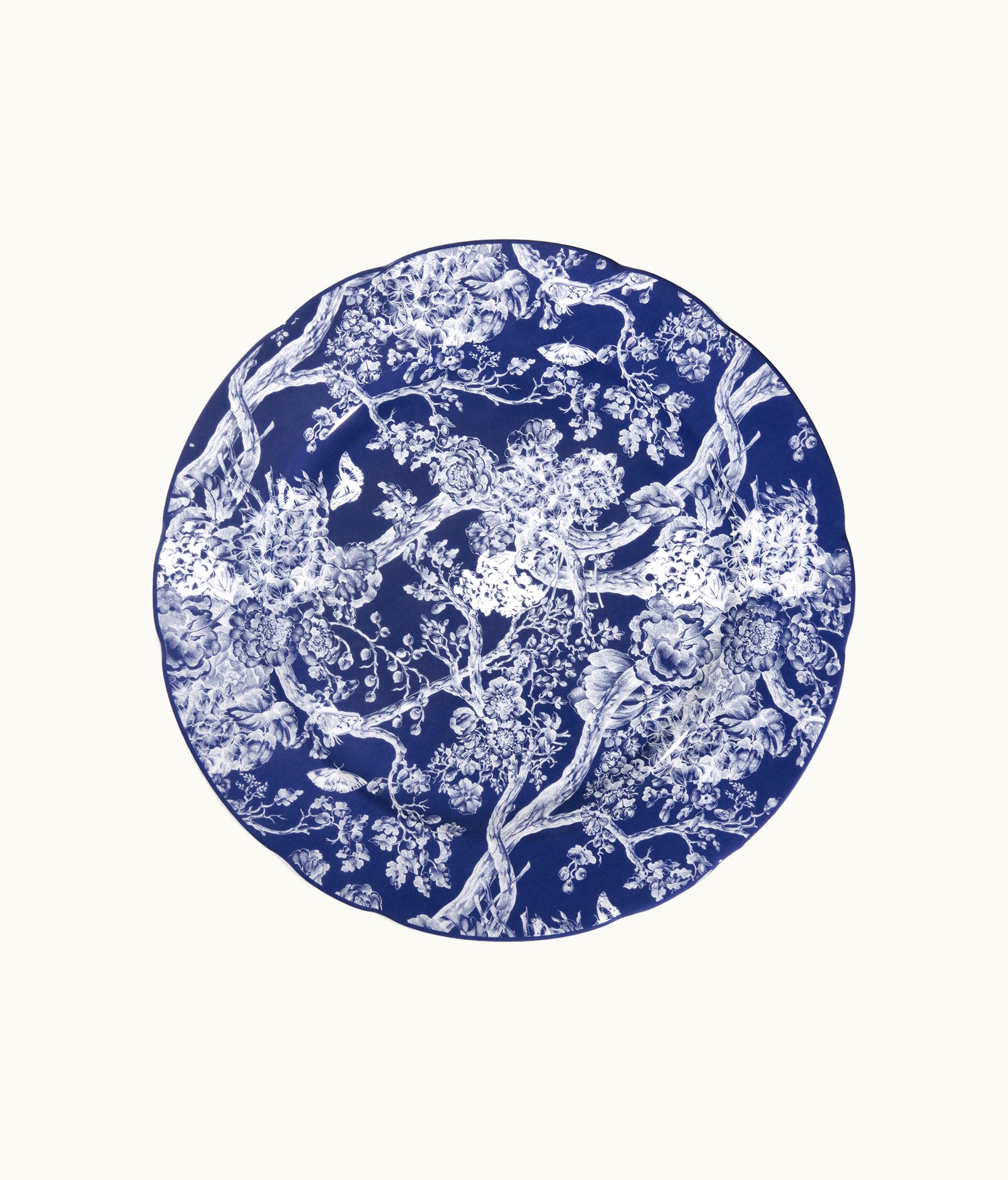 Dior Decorative Plate - Blue Toile De Jouy Hydrangea