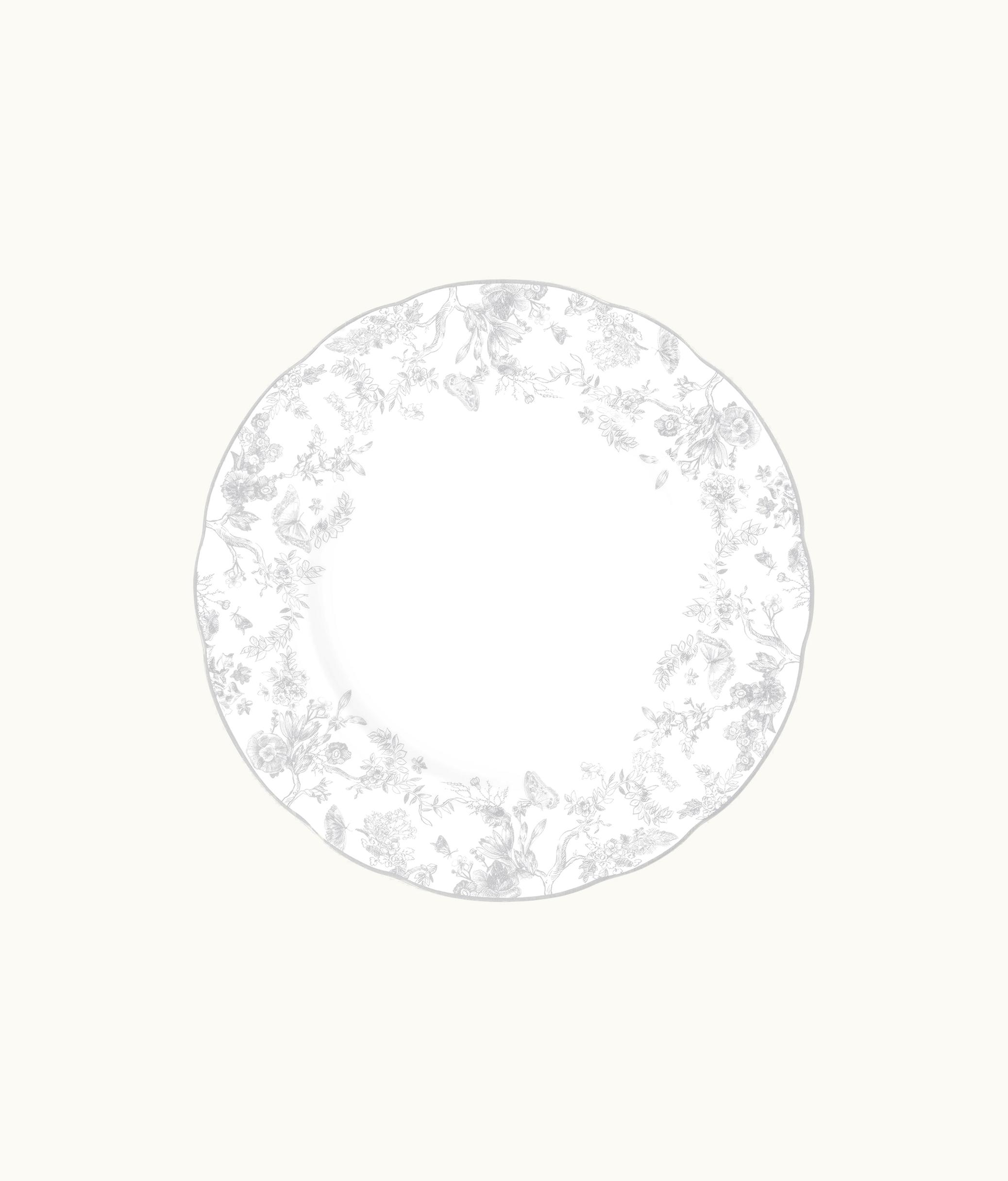 Dior Dinner Plate - Gray Toile De Jouy