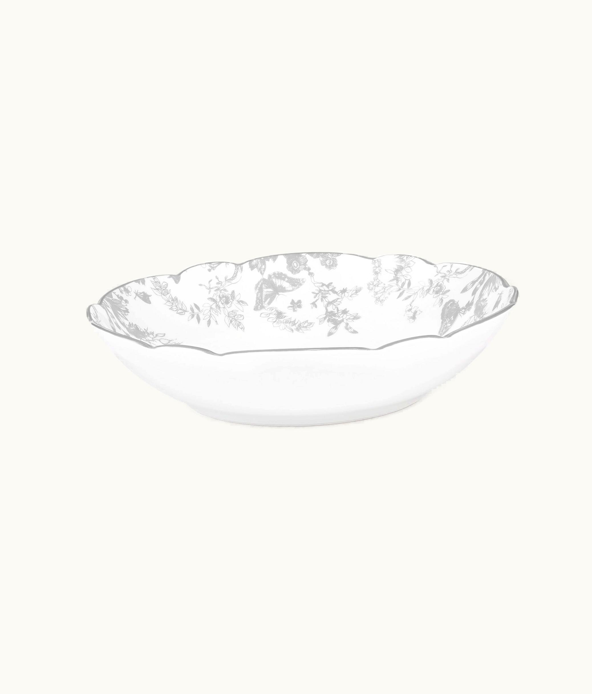 Dior Pasta Plate - White And Gray Toile De Jouy
