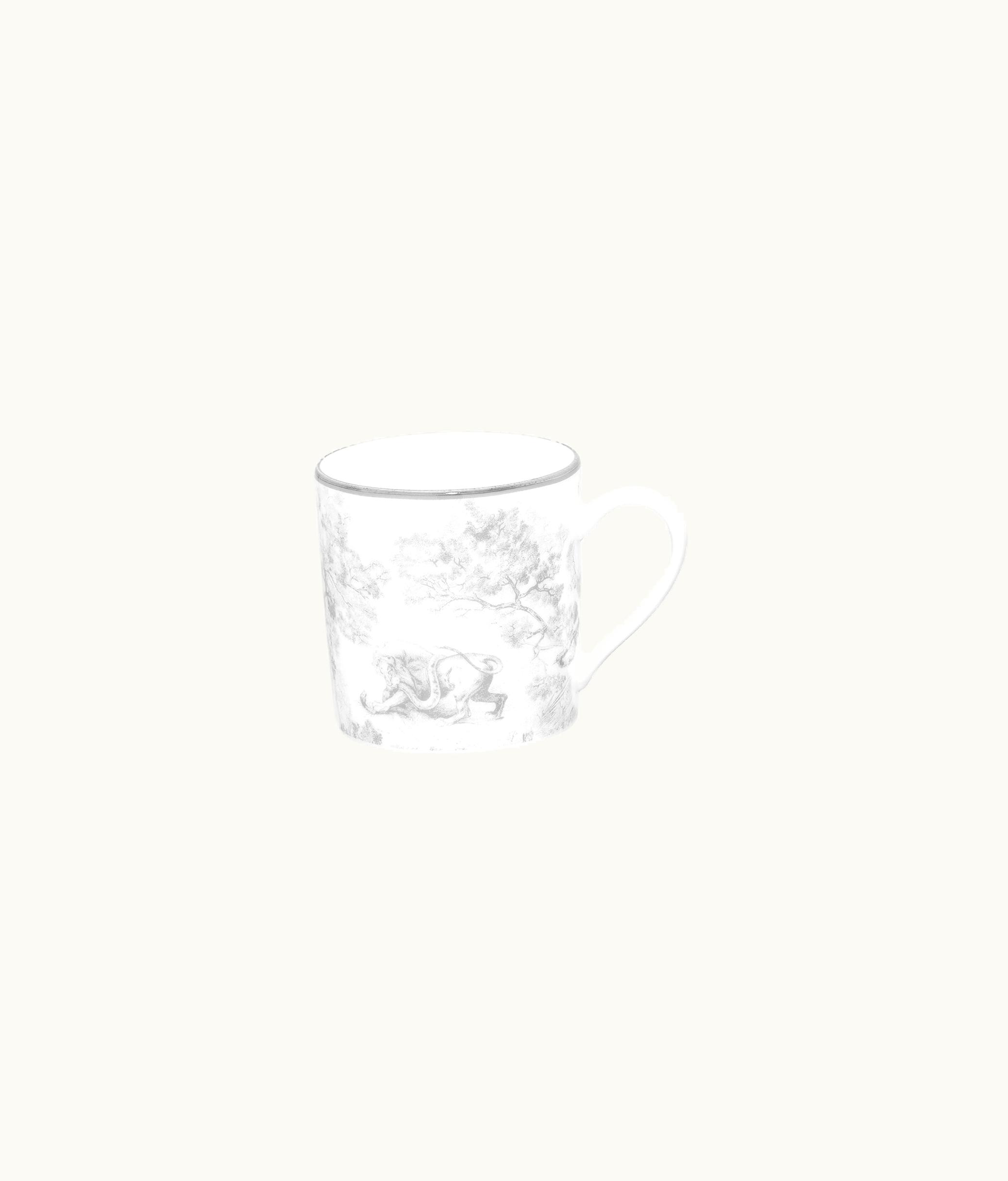 Dior Coffee Cup - Gray Toile De Jouy