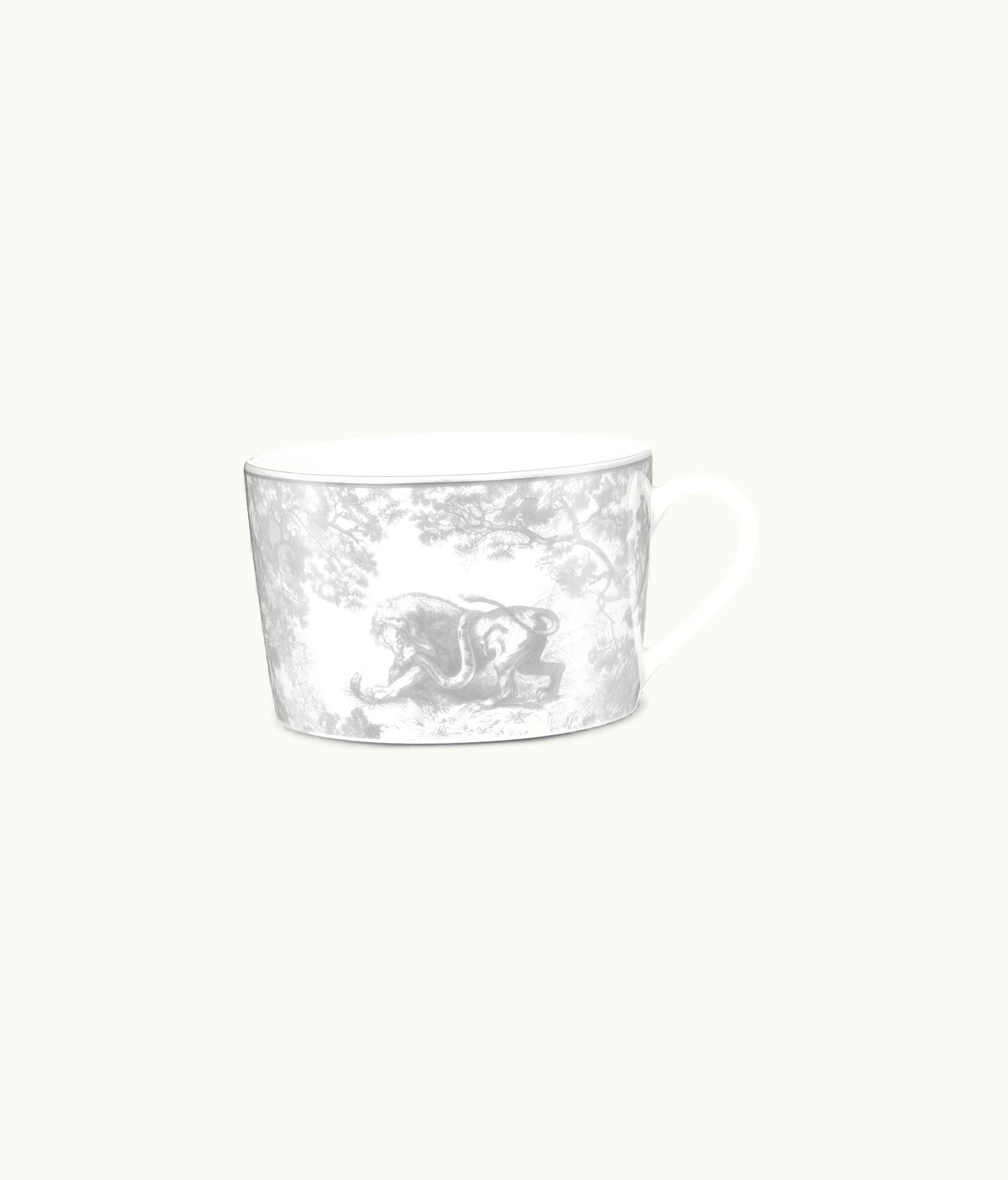 Dior Breakfast Cup - White And Gray Toile De Jouy