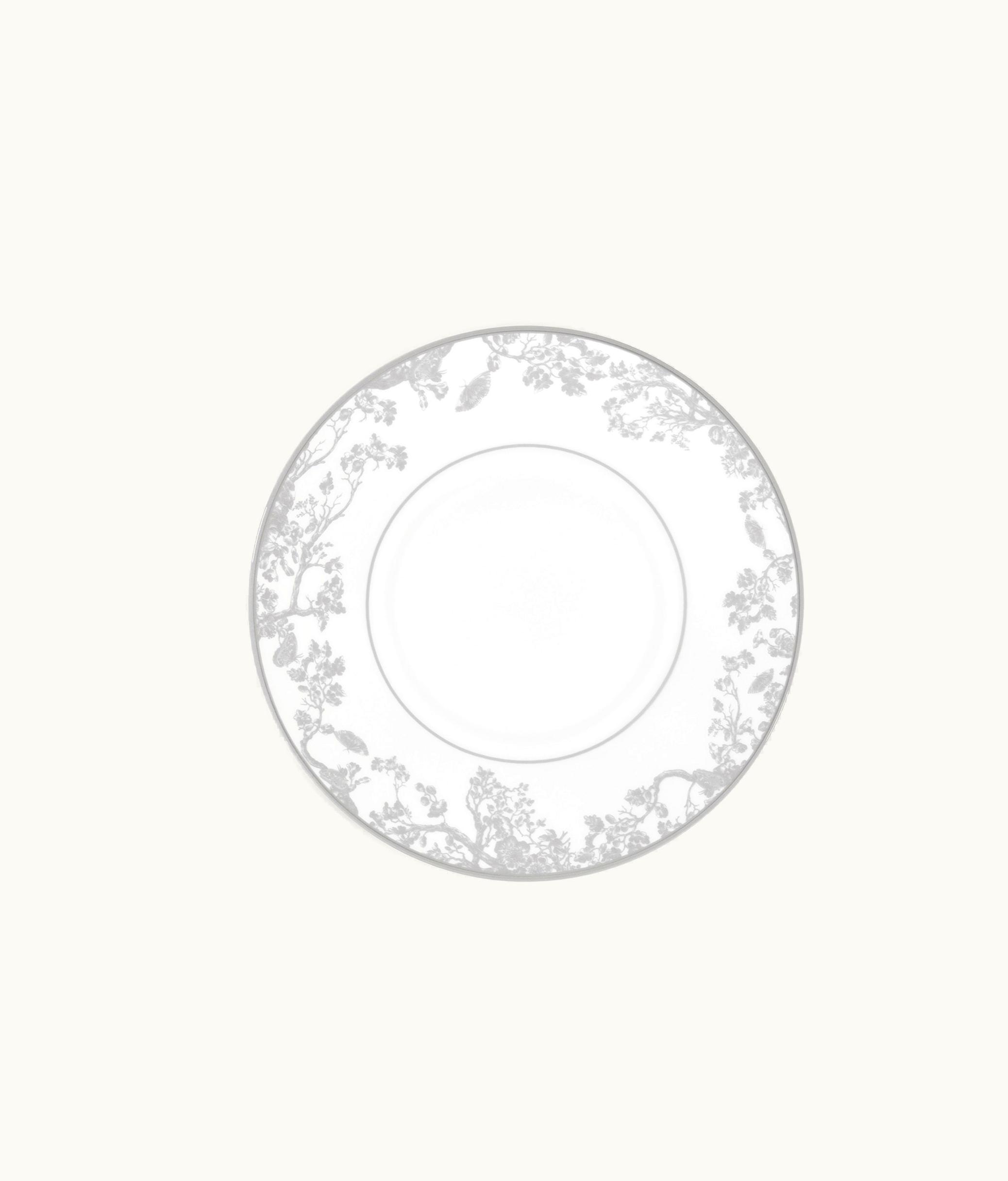 Dior Breakfast Saucer - White And Gray Toile De Jouy