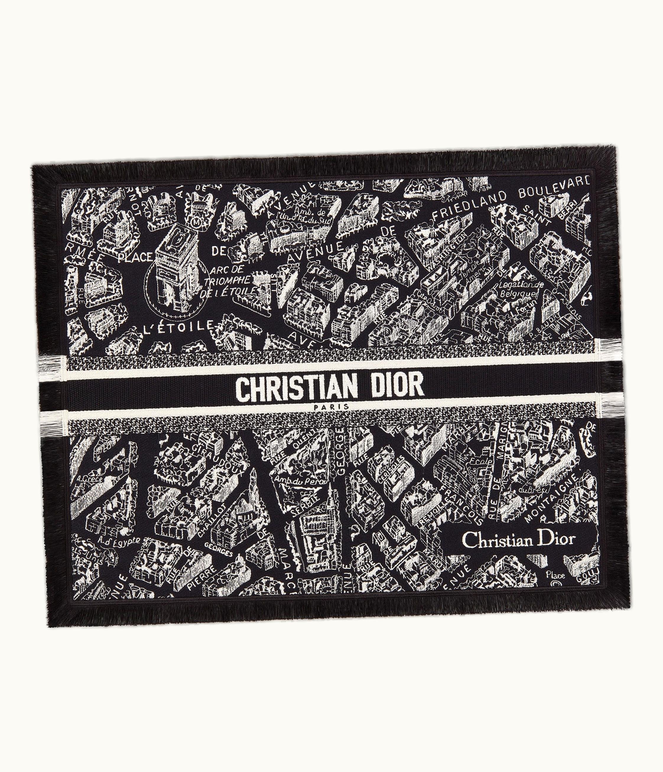 Dior Placemat - Black And White Plan De Paris Motif