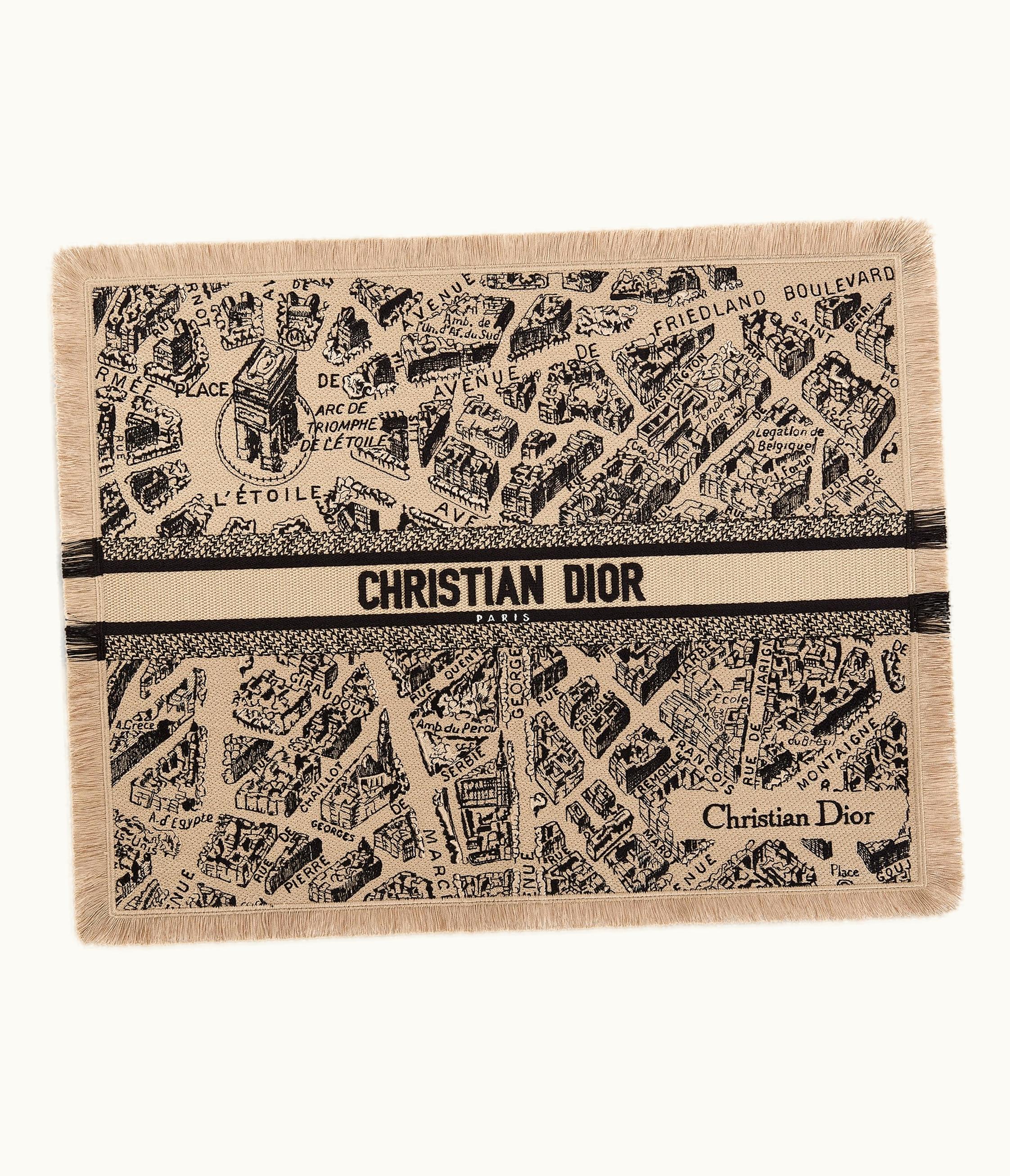 Dior Placemat - Beige And Black Plan De Paris Motif