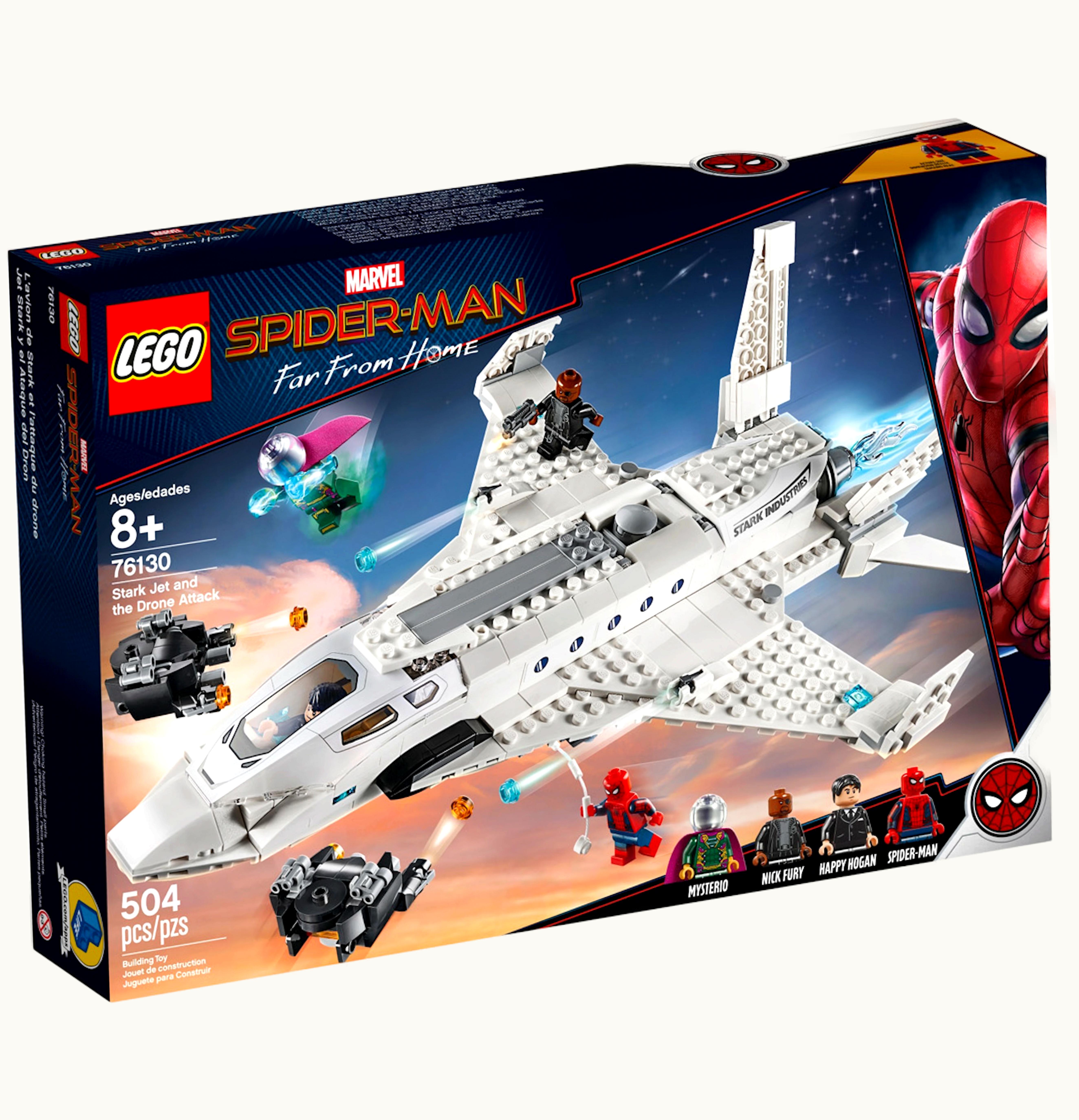 LEGO LEGO Spiderman Stark Jet and the Drone Attack Set 76130
