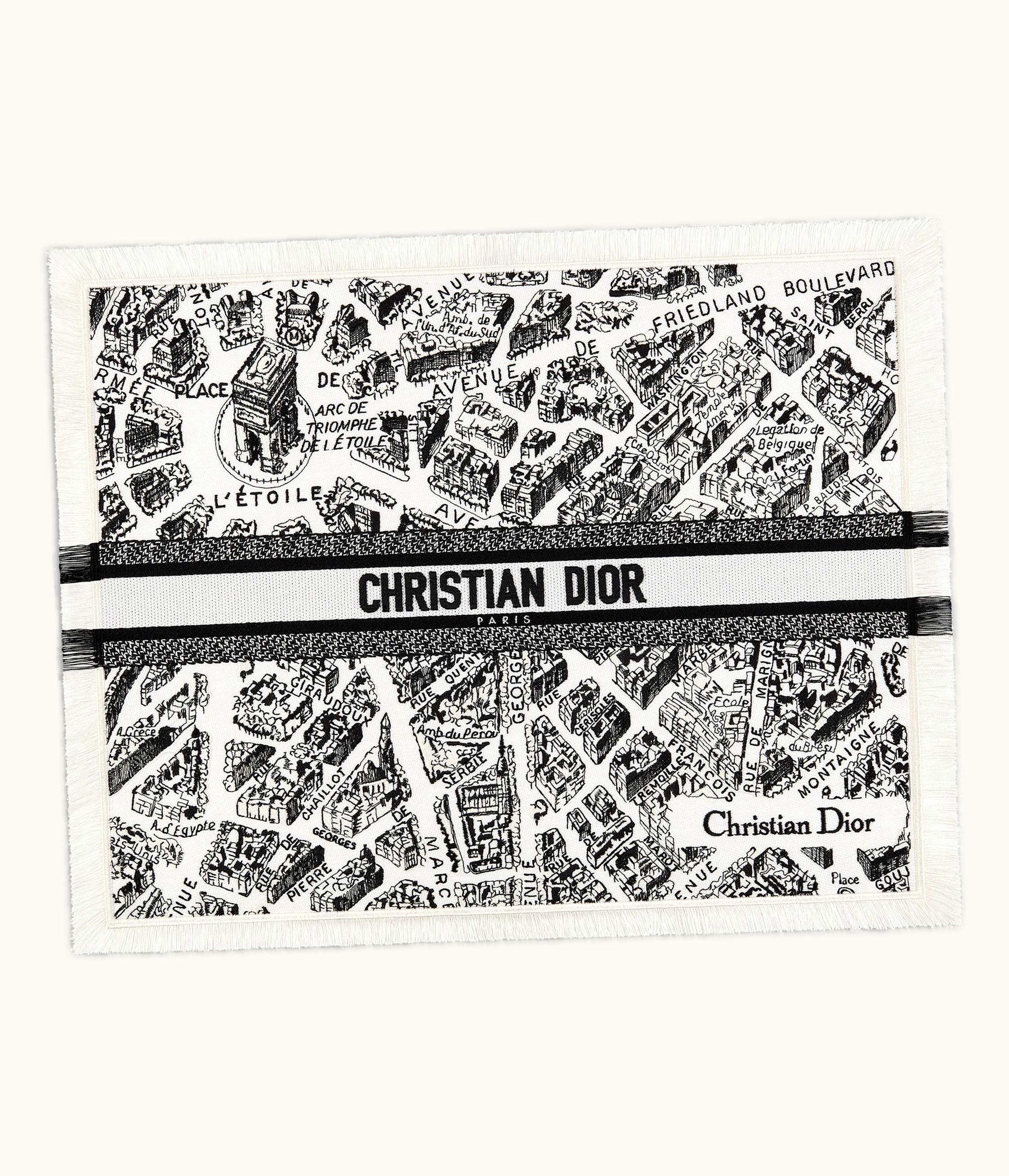 Dior Placemat - White And Black Plan De Paris Motif