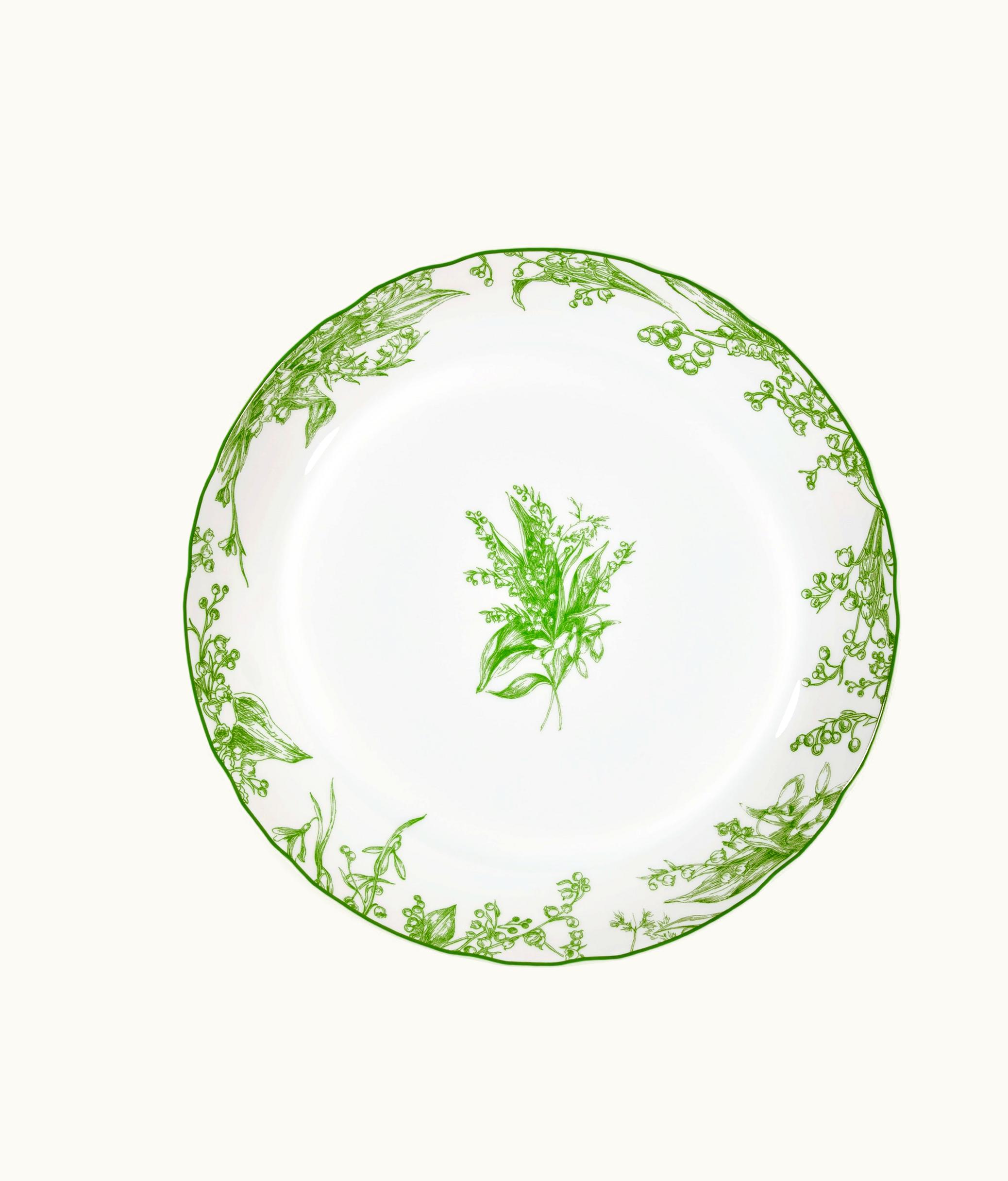 Dior Deep Round Platter - Green New Lily Of The Valley