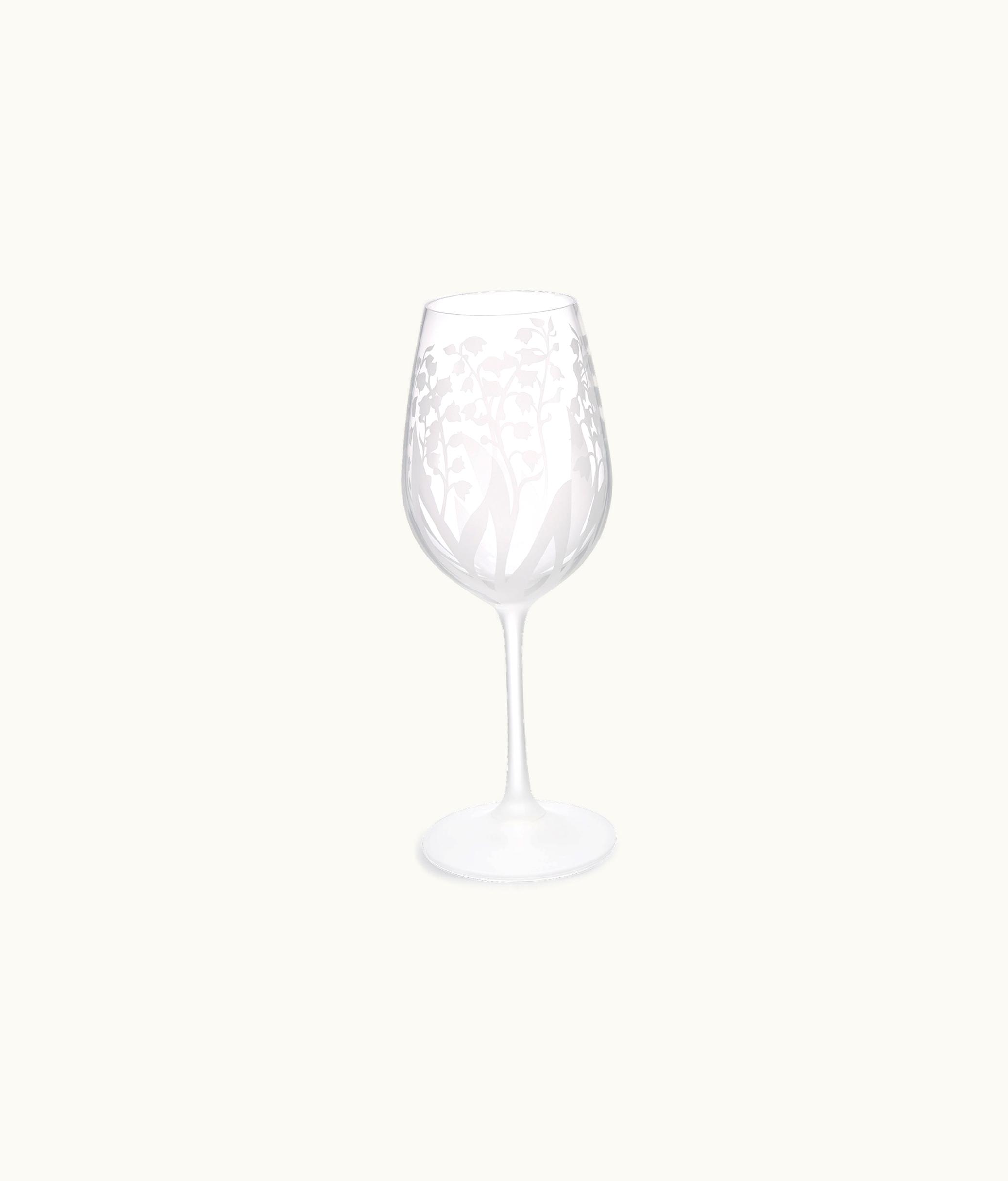 Dior Red Wine Glass - Transparent Lily Of The Valley