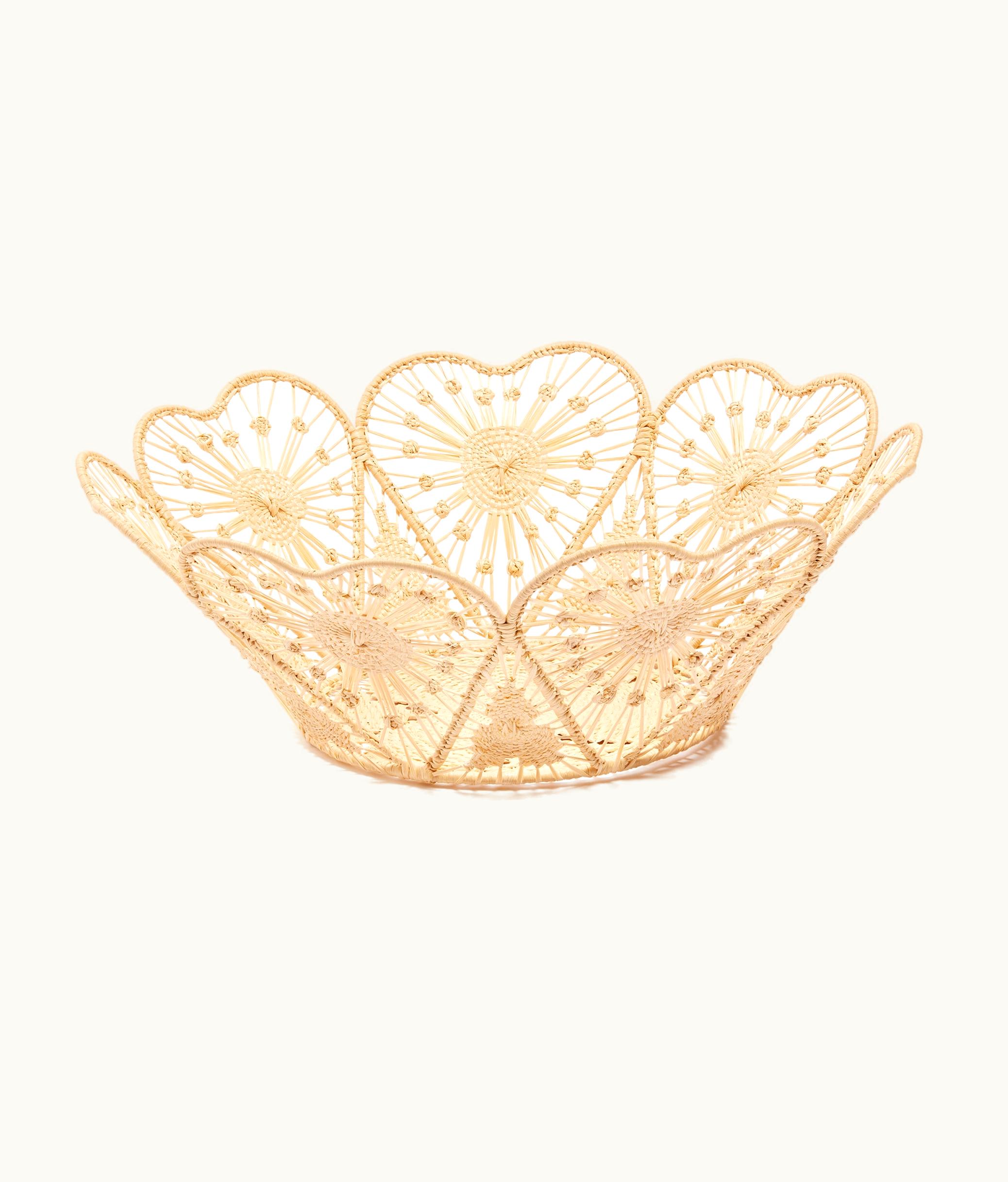 Dior Set Of Two Baskets With Heart Motif - Raffia