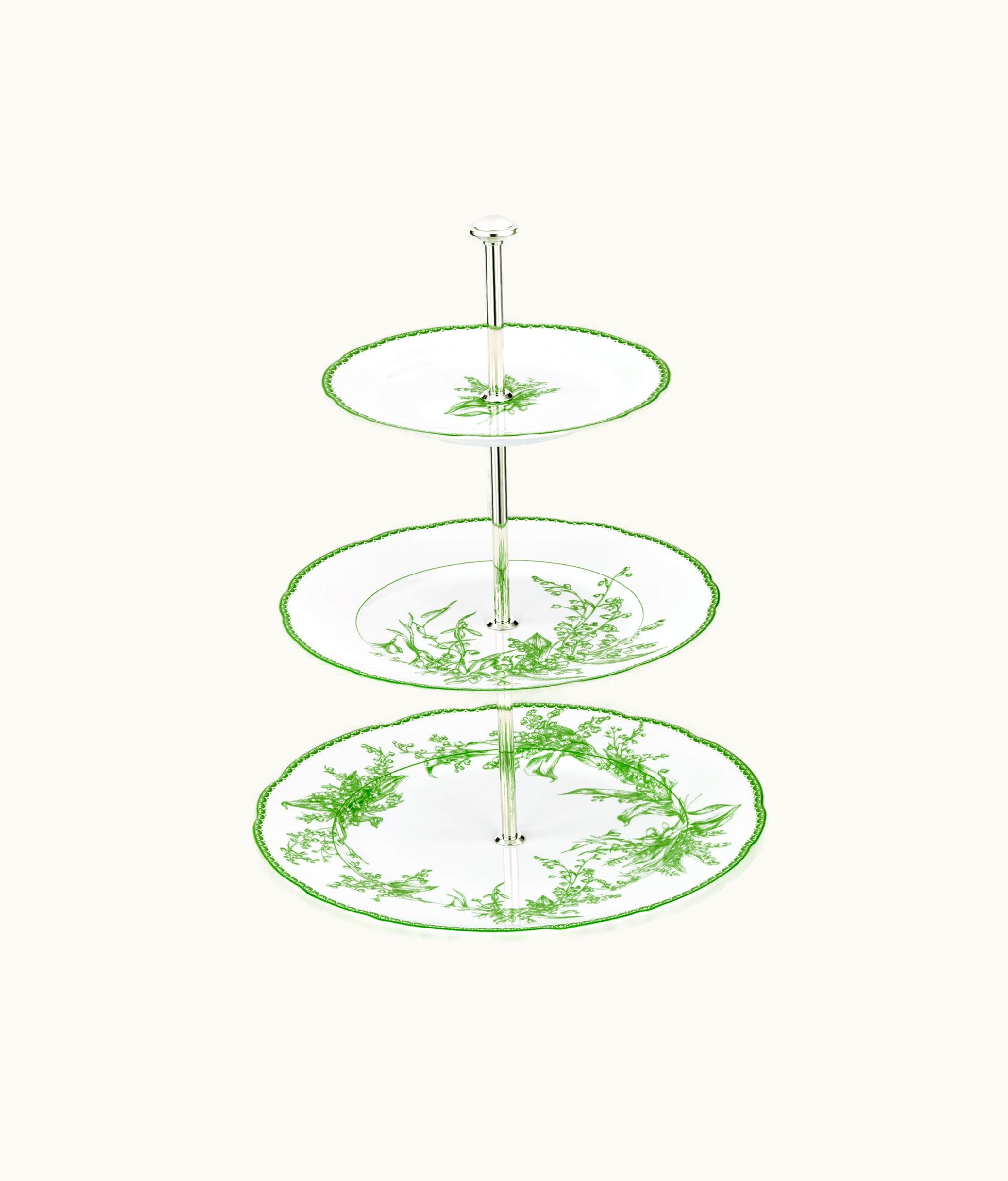 Dior Three-Tiered Cake Stand - Green New Lily Of The Valley