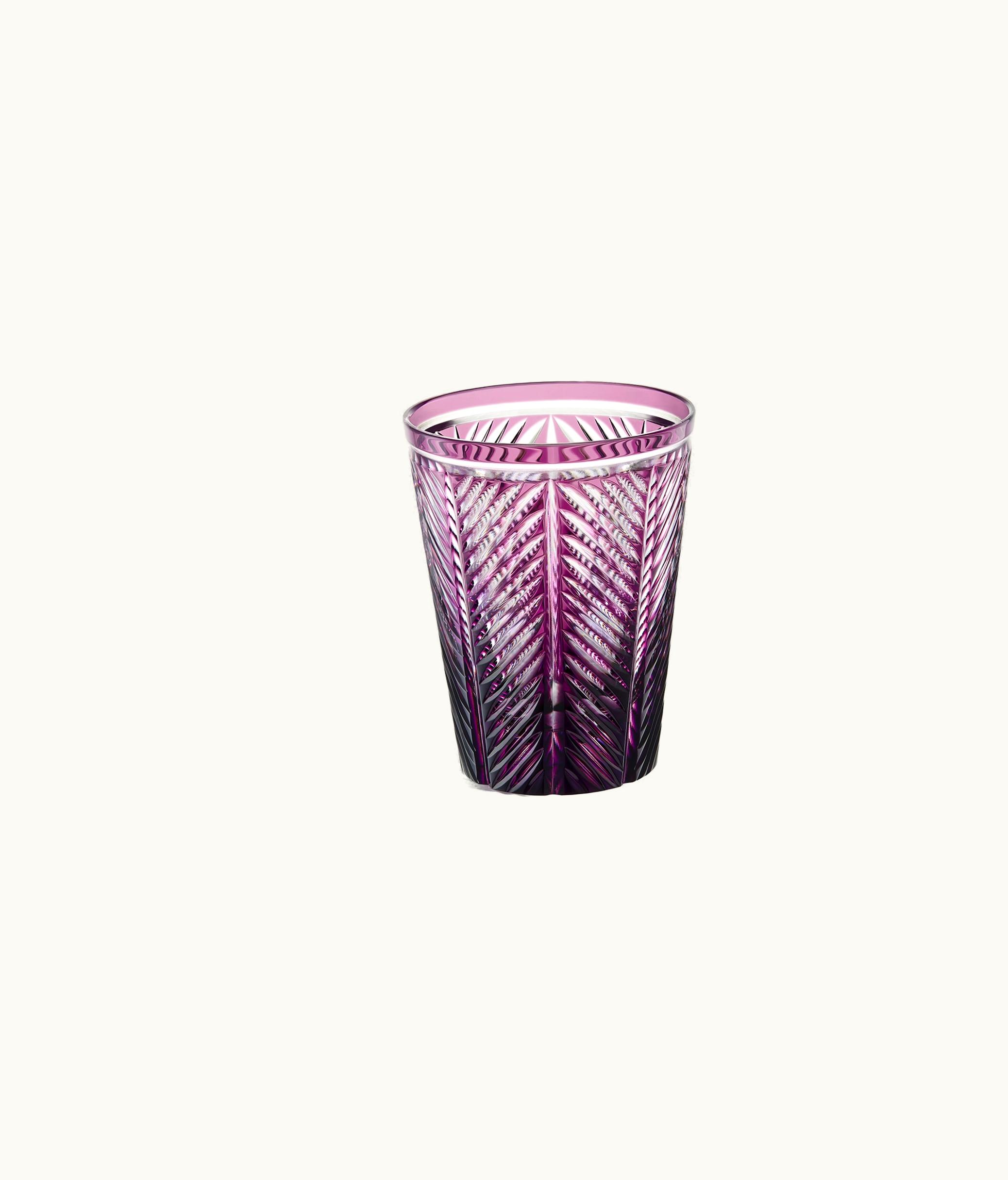 Dior Water Glass - Purple Chevrons