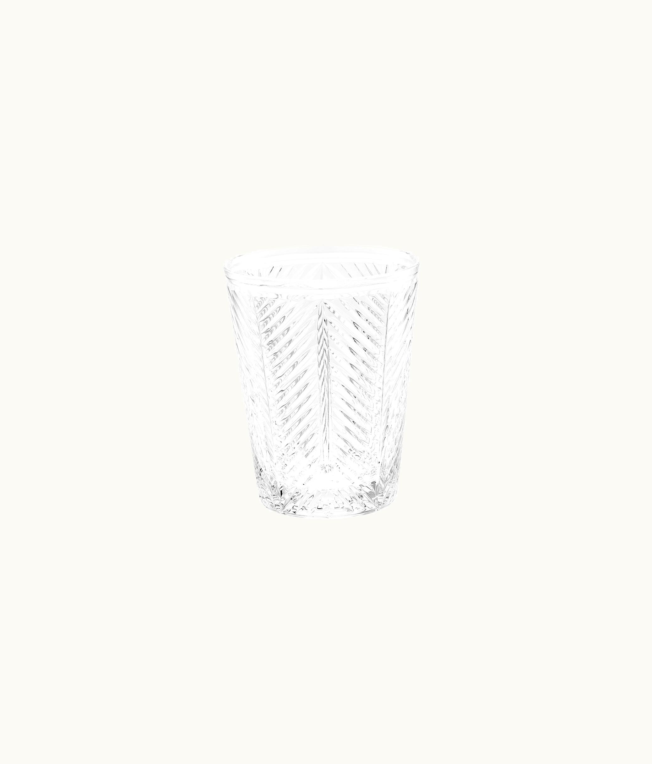 Dior Water Glass - Transparent Chevrons