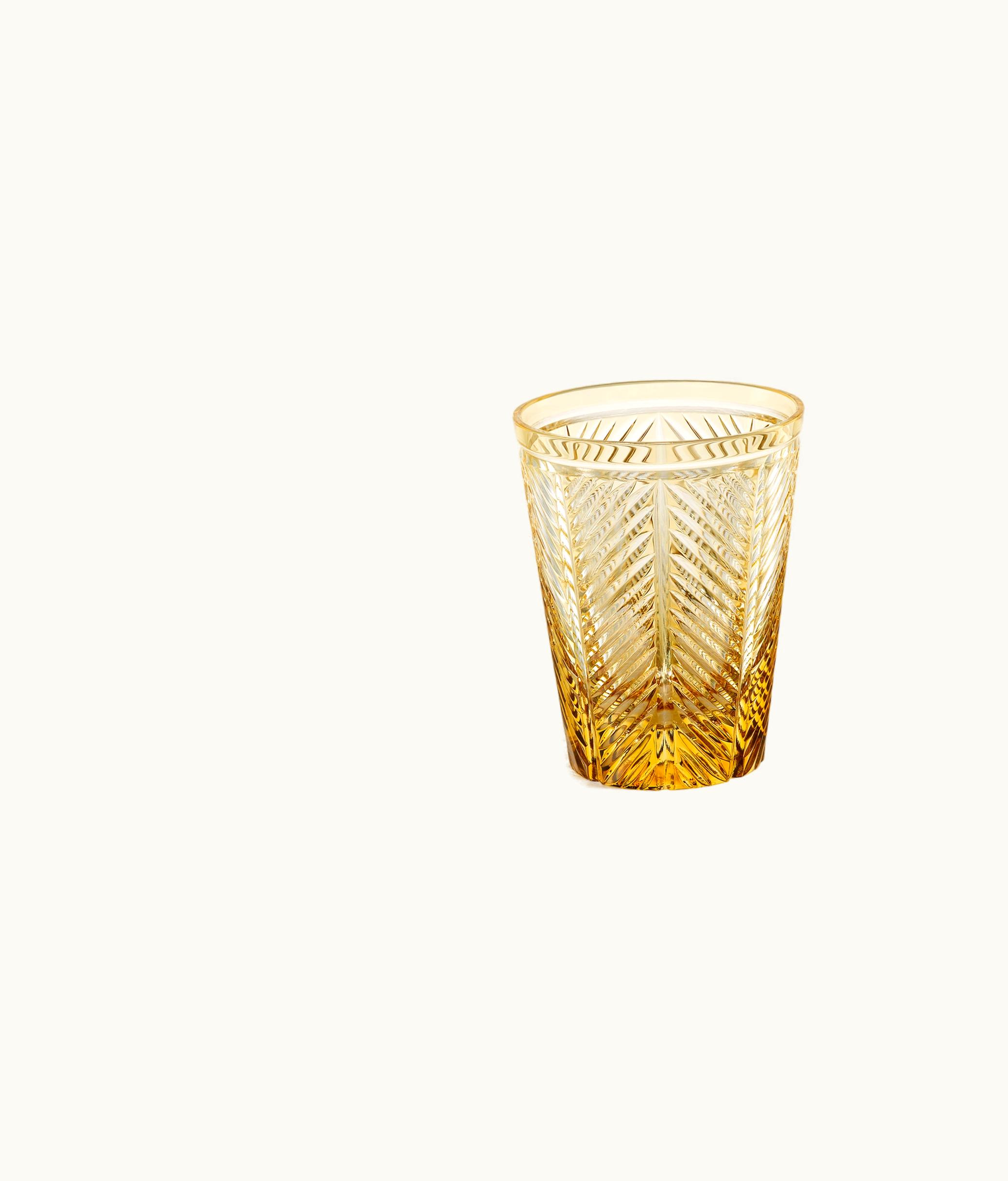 Dior Water Glass - Amber-Colored Chevrons