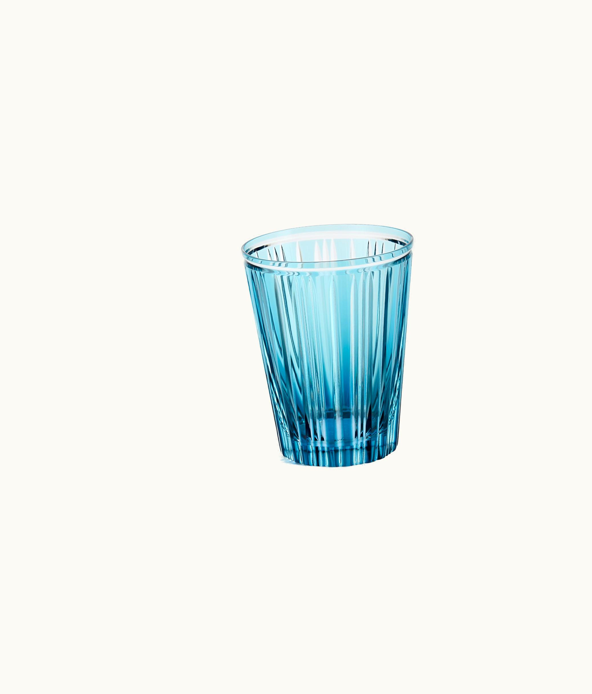 Dior Water Glass - Aquamarine Stripes
