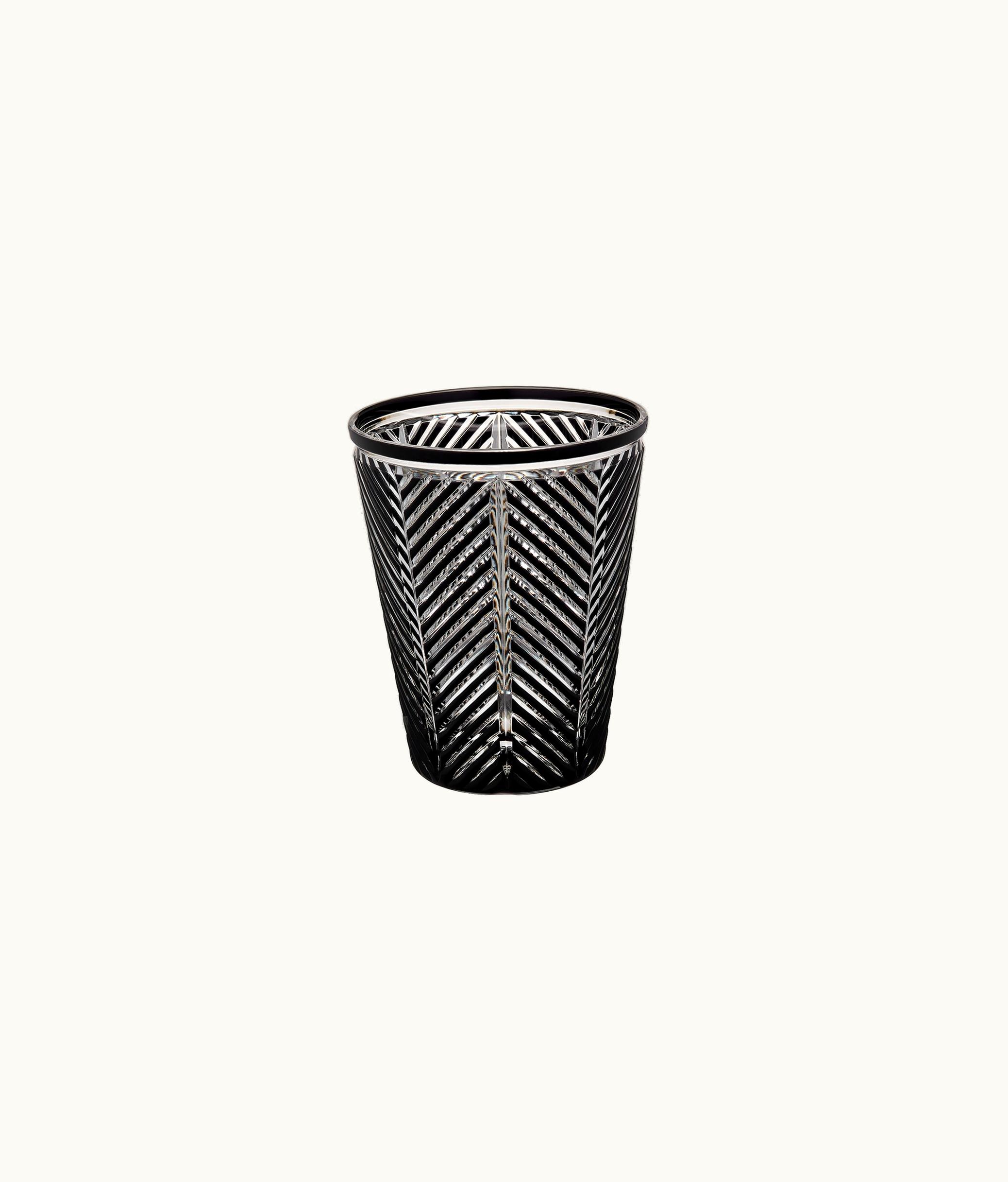 Dior Water Glass - Black Chevrons