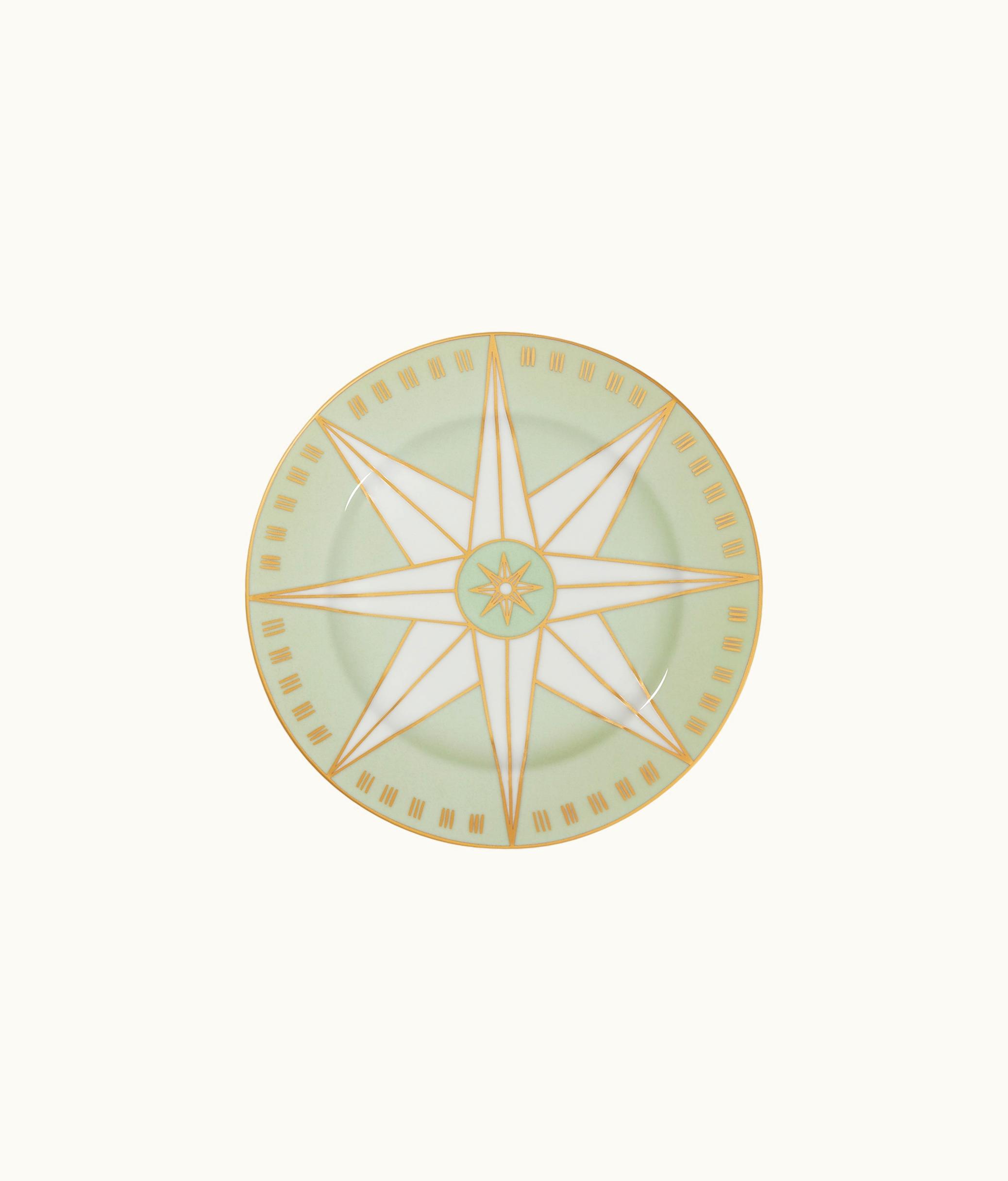 Dior Side Plate - Peridot Wind Rose