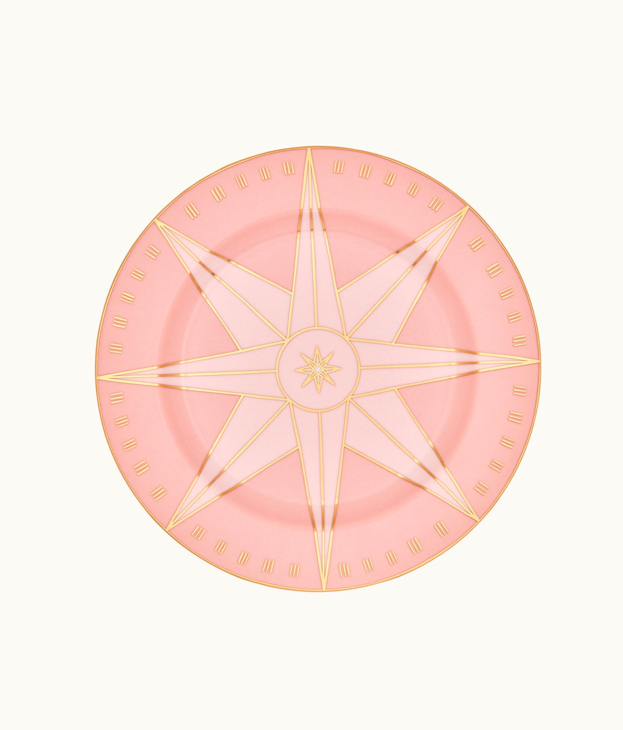 Dior Decorative Plate - Rose Quartz Wind Rose